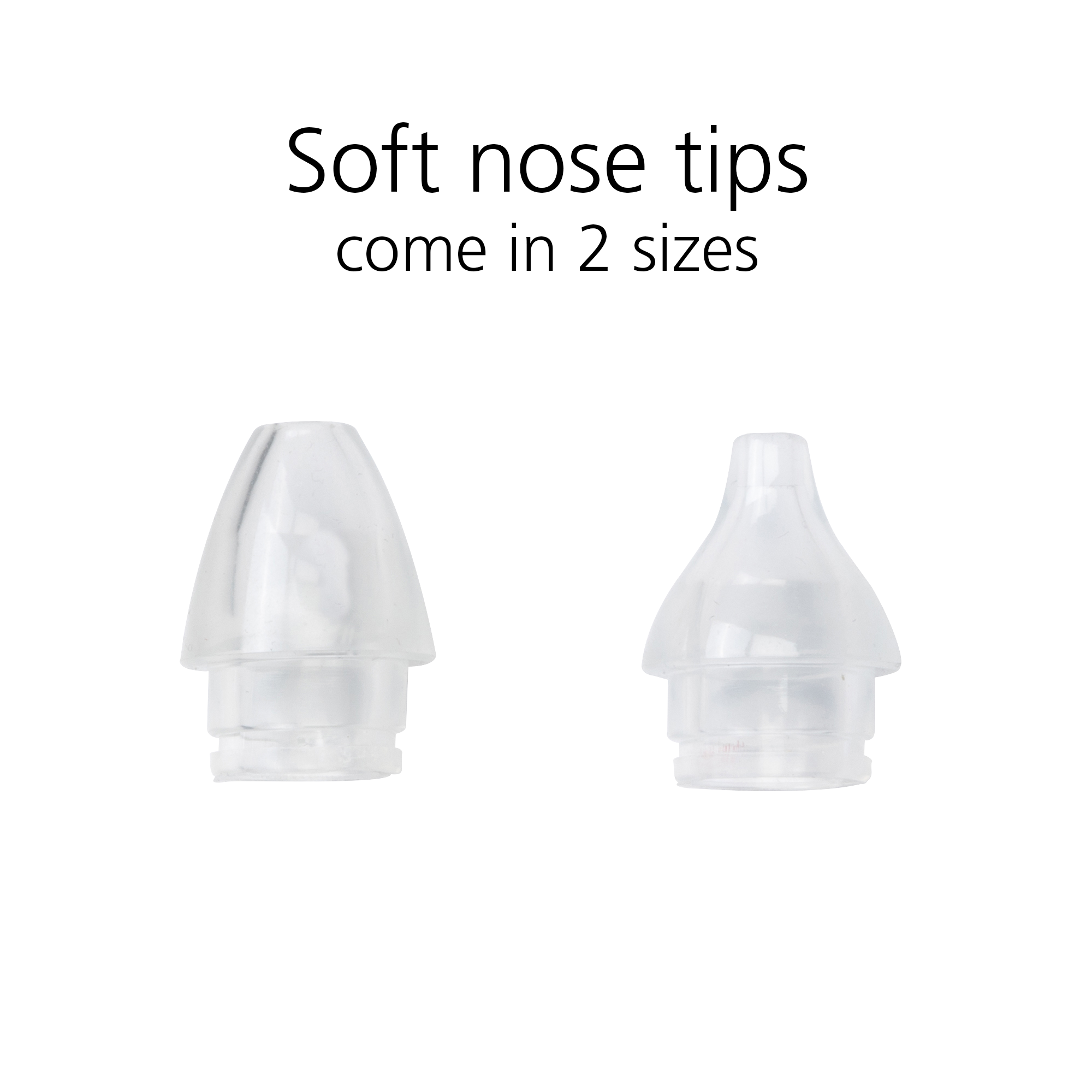 Soft nose tips come in 2 sizes