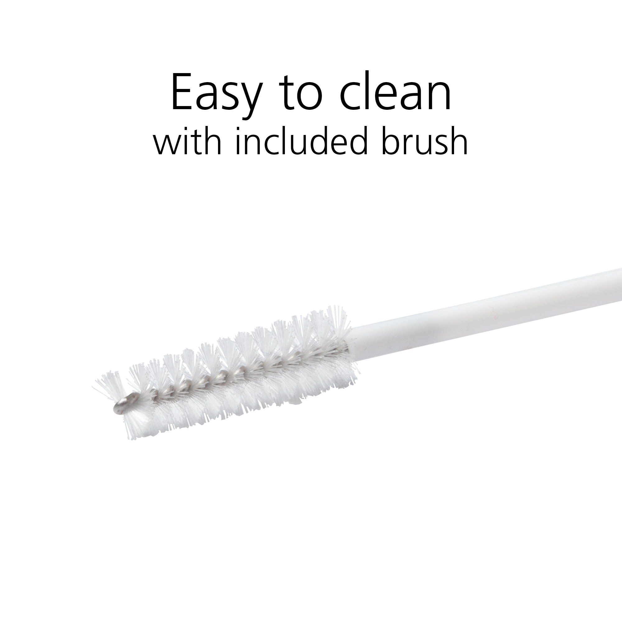 Easy to clean with included brush