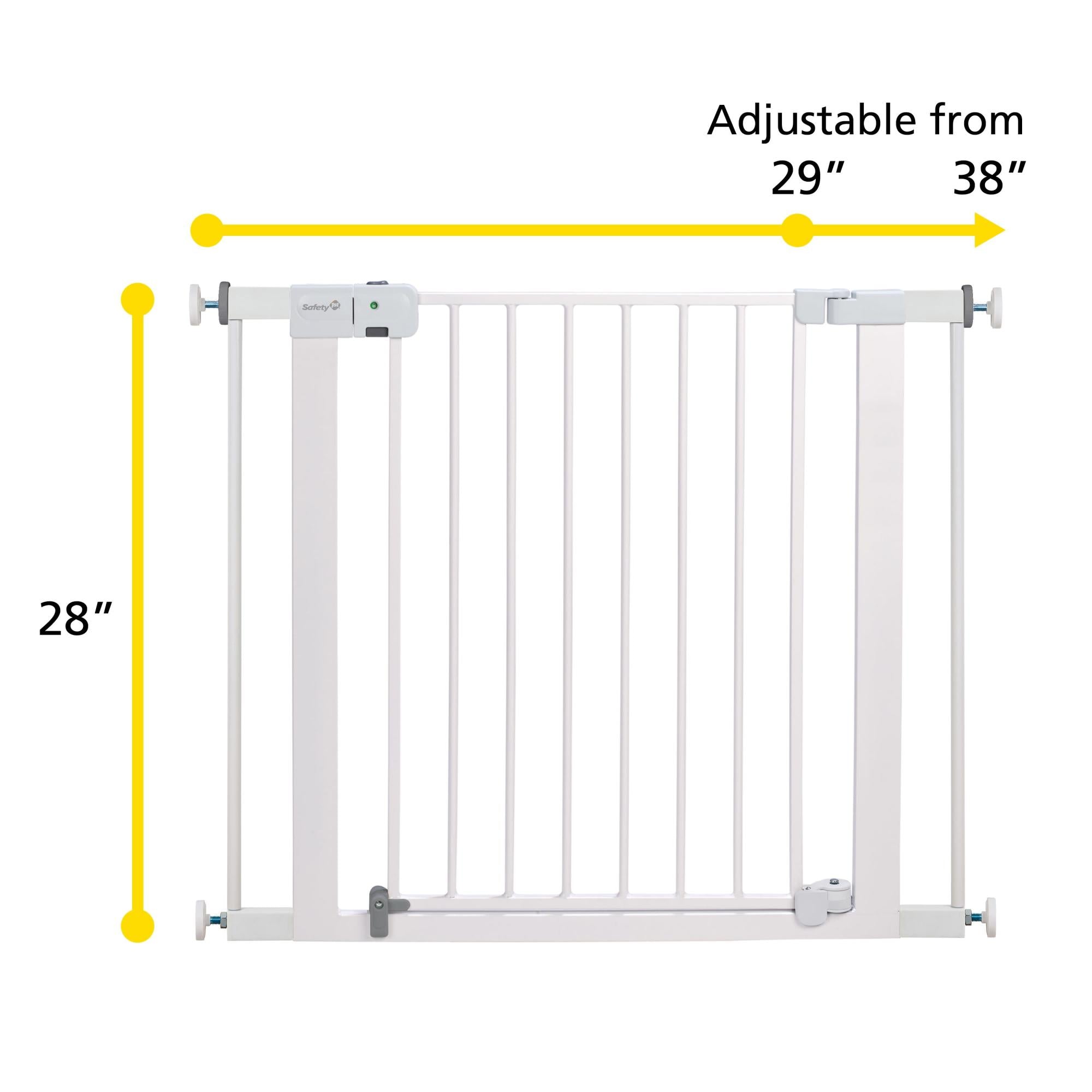 Adjustable and pressure-mounted gate