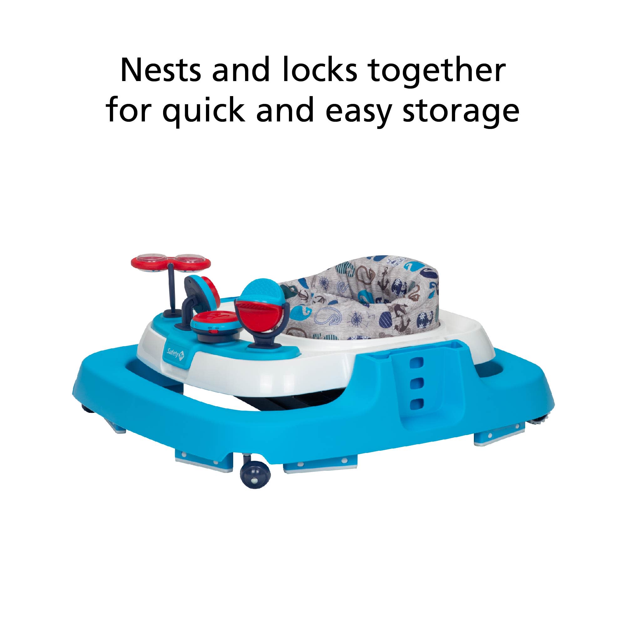 Ready, Set, Walk! DX Developmental Walker - nests and locks together for quick and easy storage