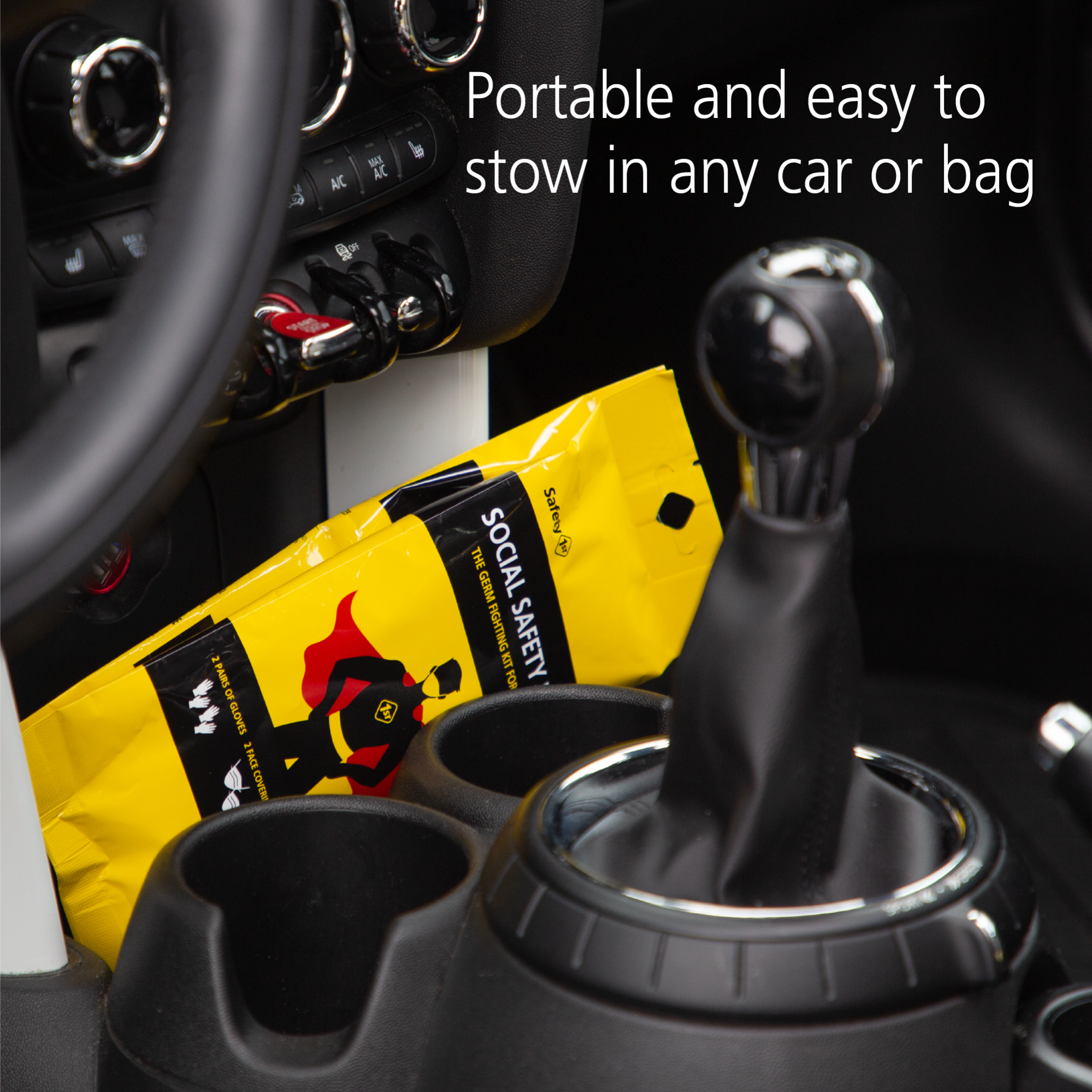 Portable and easy to stow in any car or bag