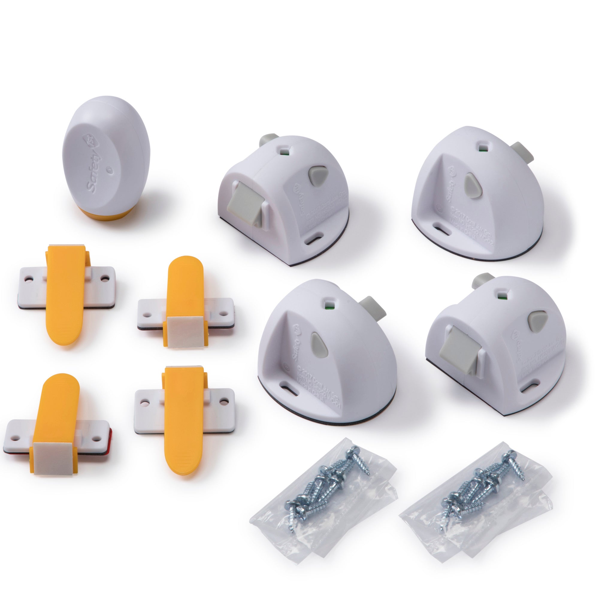 Safety 1st Adhesive Magnetic Lock System 4 Locks and 1 Key in White