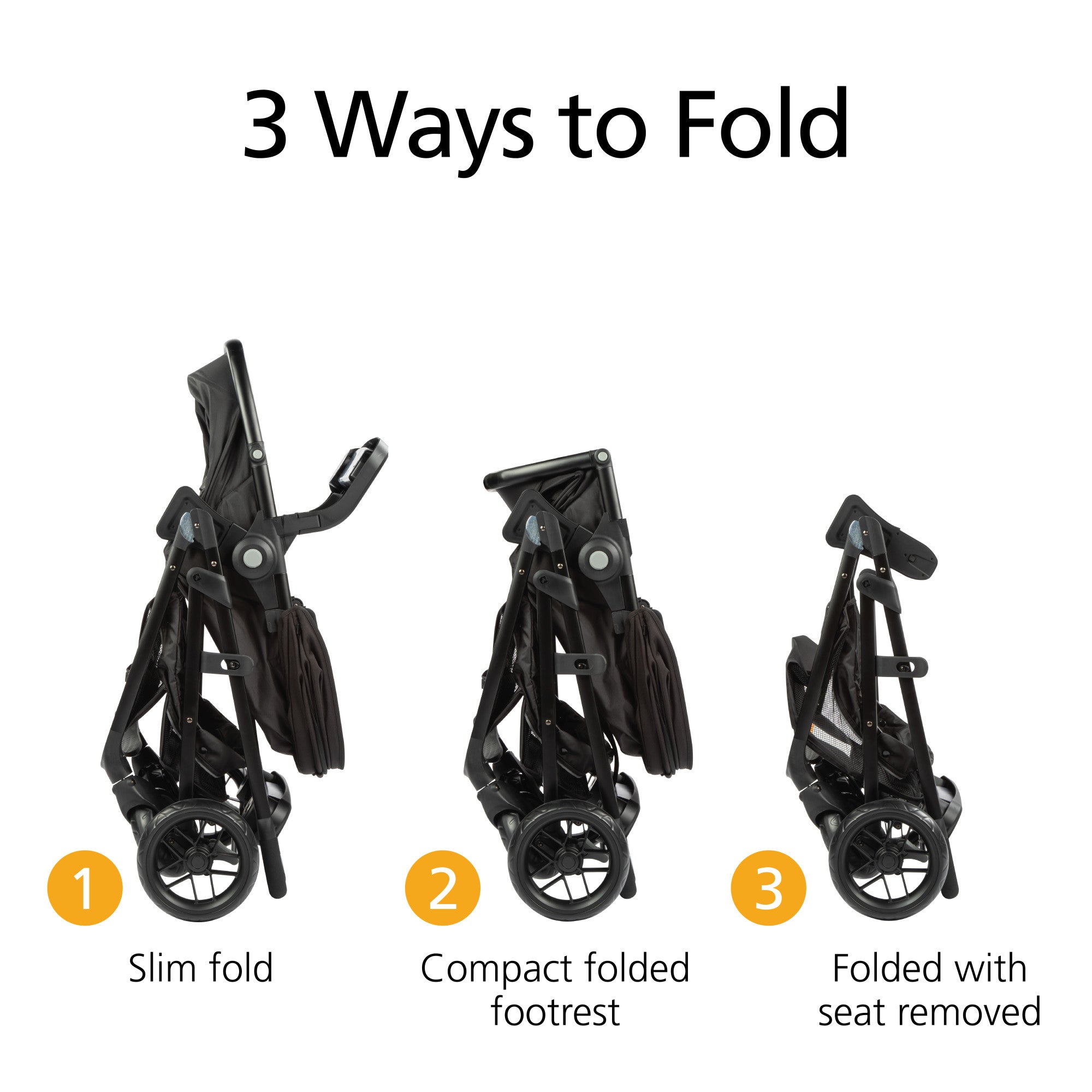 Grow and Go™ Flex 8-in-1 Travel System - 3 ways to fold