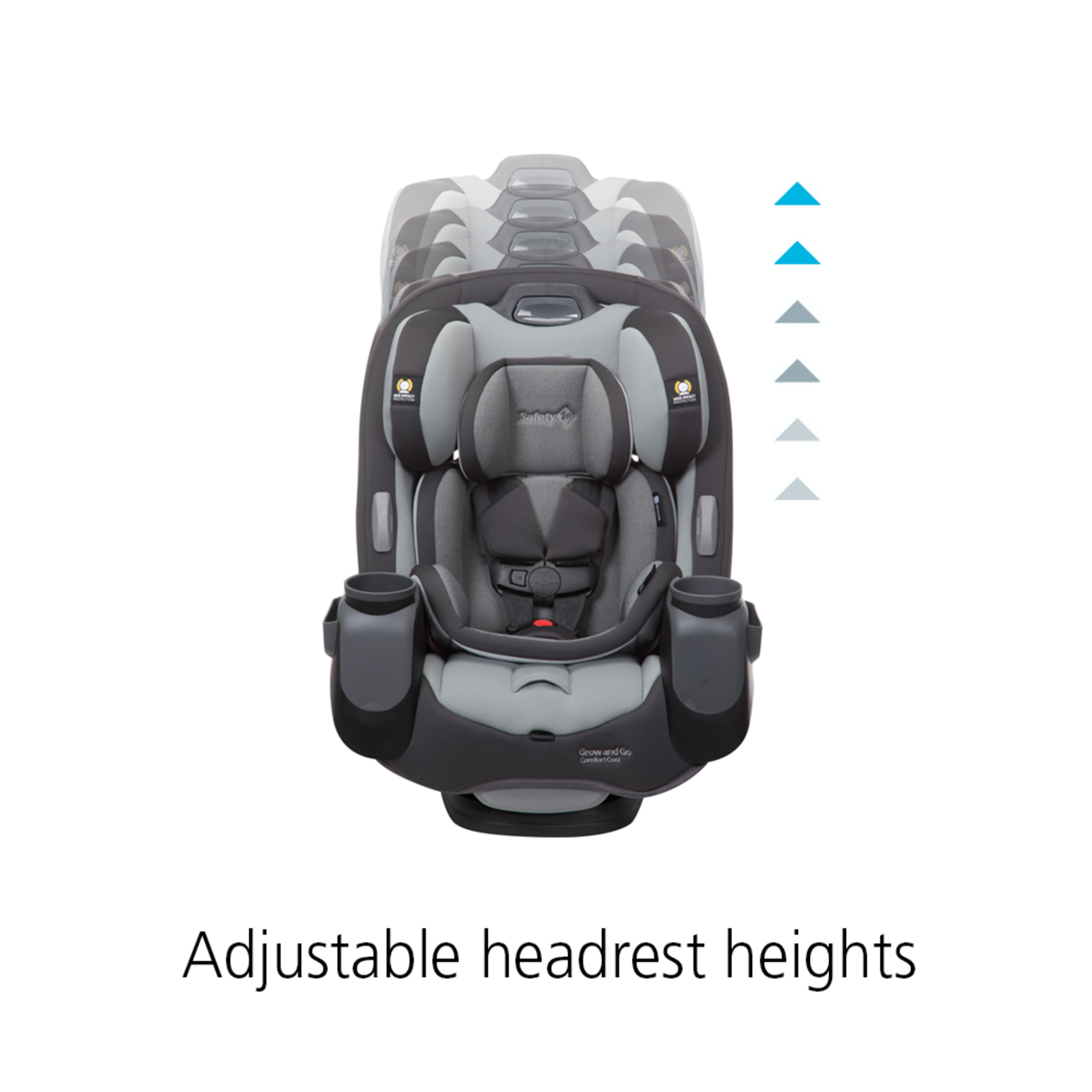 Adjustable headrest heights