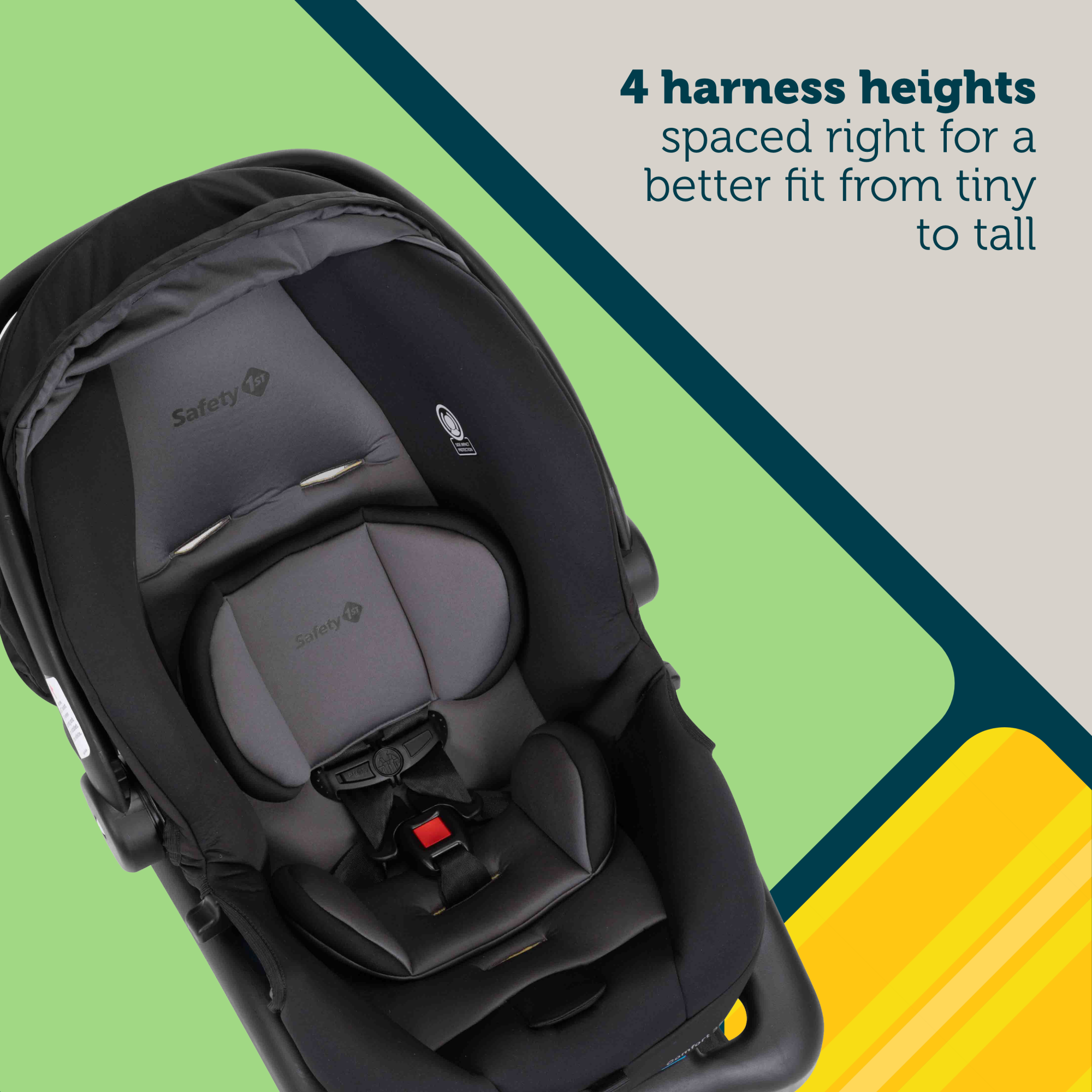 Comfort 35 Infant Car Seat - 4 harness heights spaced right for a better fit from tiny to tall