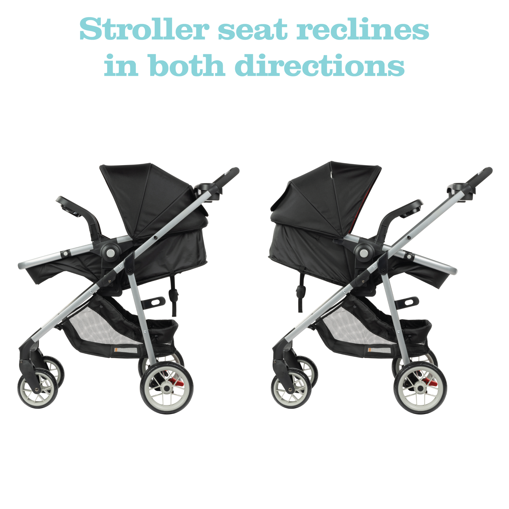 Disney Baby Grow and Go™ Modular Travel System - step-up bar and swing-away tray help independent toddlers climb in