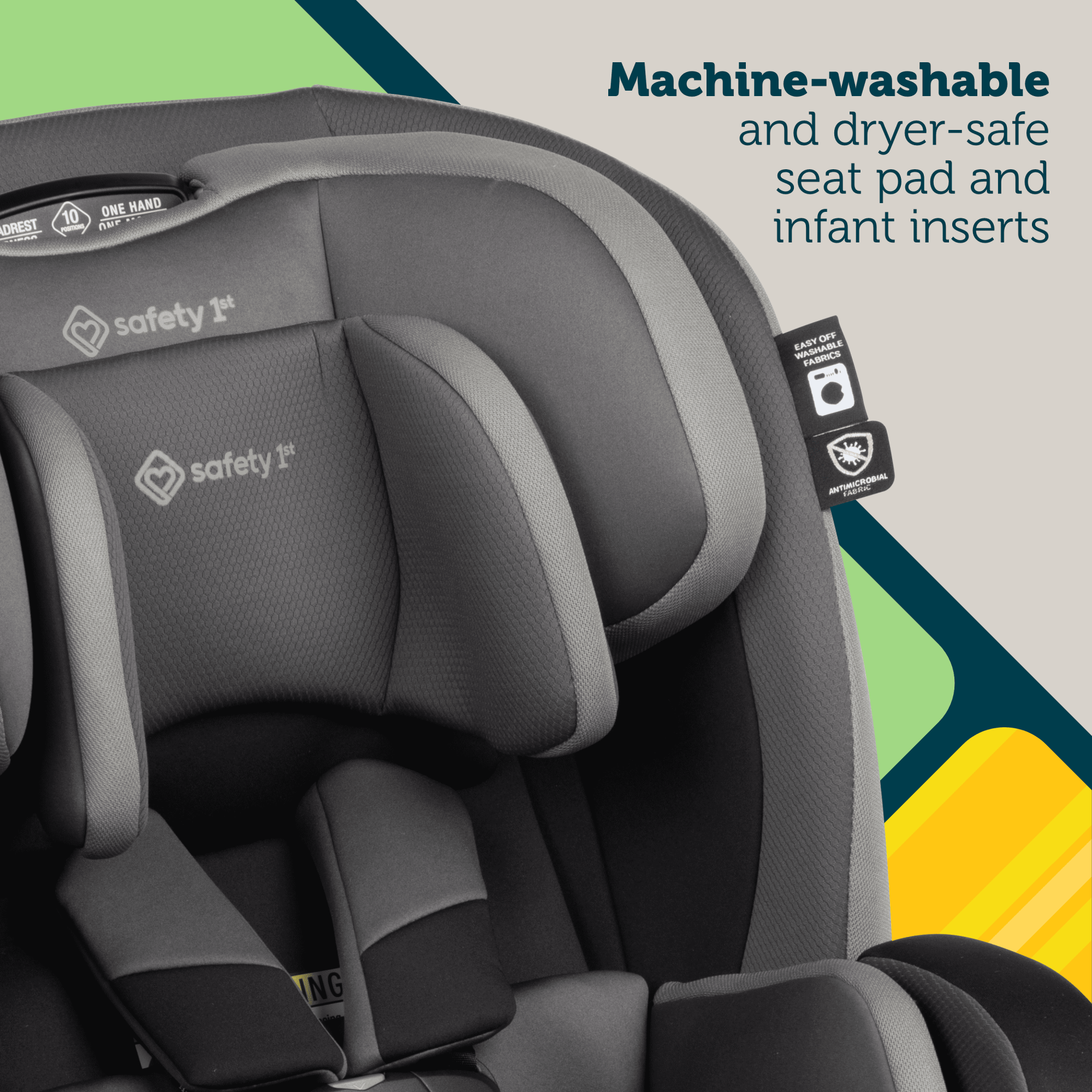EverSlim 4-Mode All-in-One Convertible Car Seat - seat cushion is made of comfy memory-foam