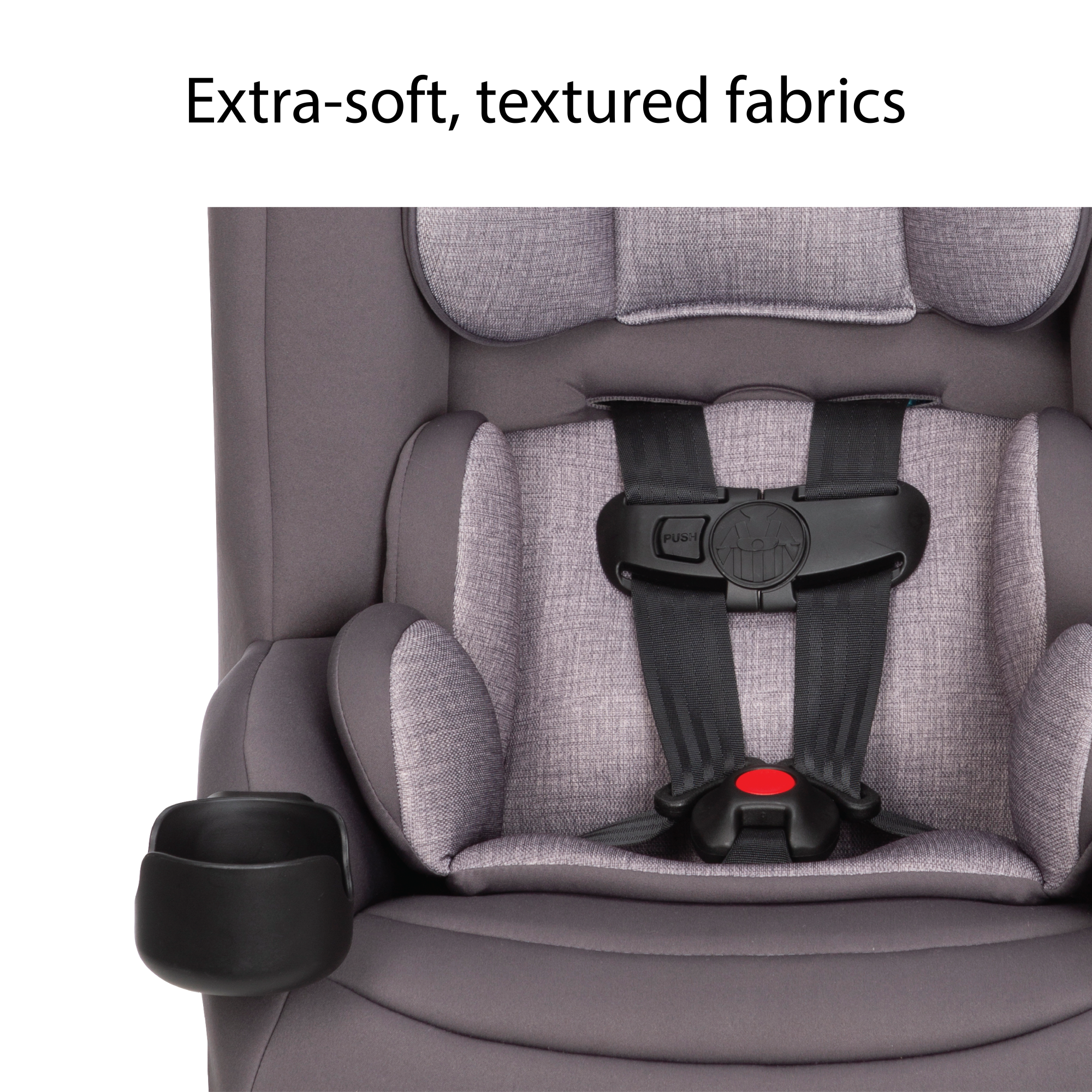 Jive 2-in-1 Convertible Car Seat - extra-soft, textured fabrics