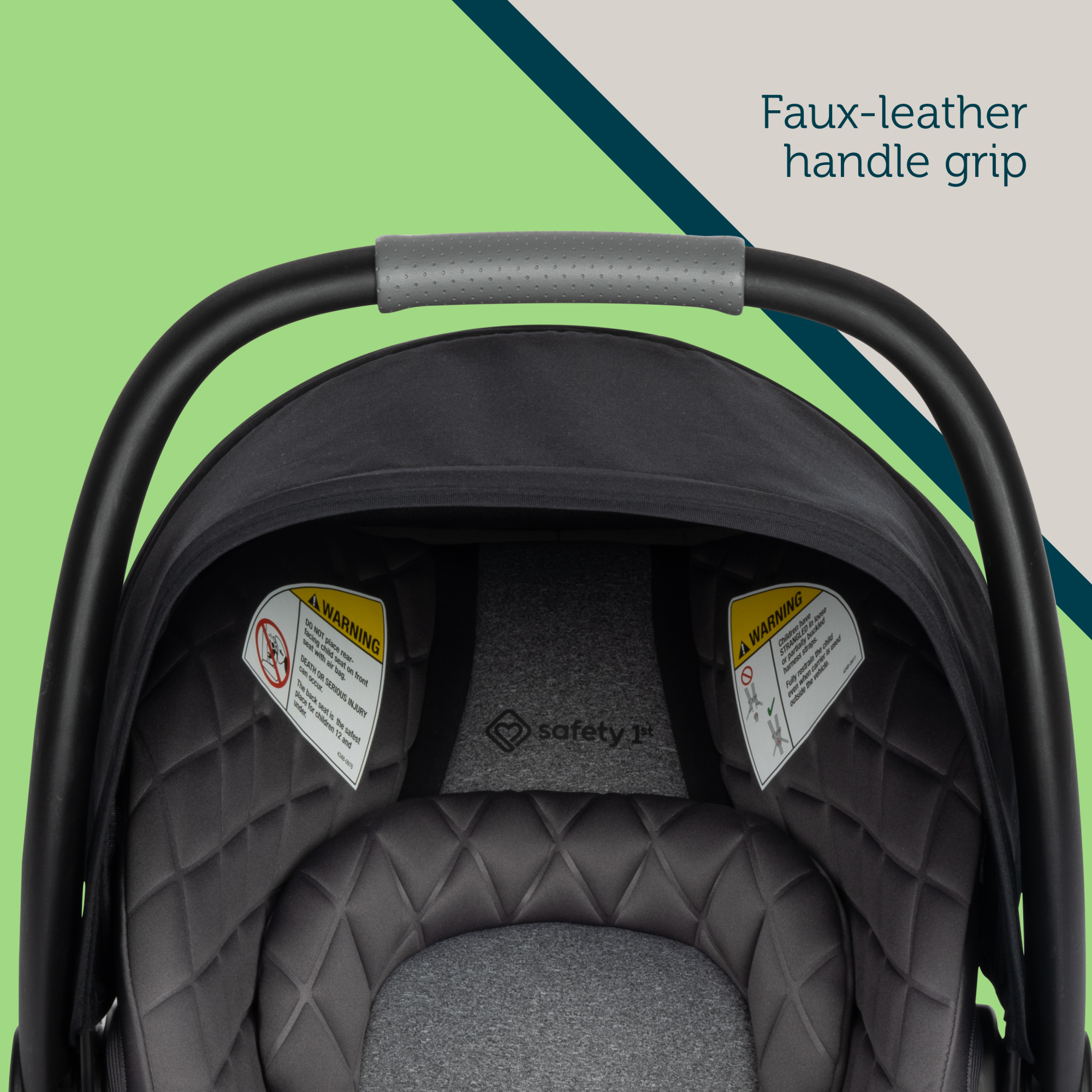 onBoard™ Insta-LATCH™ DLX Infant Car Seat - Faux-leather handle grip