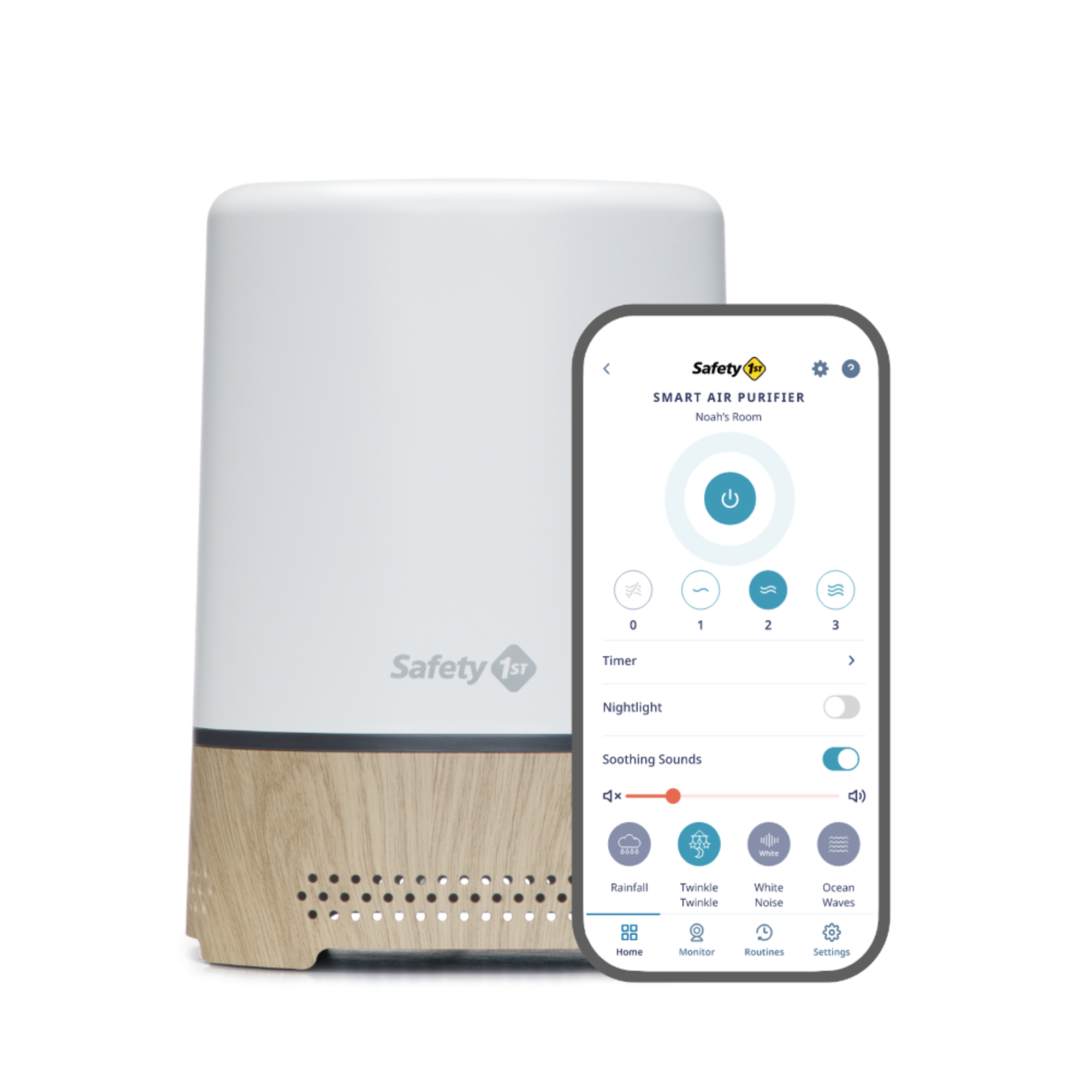 Smart Air Purifier - Natural with White