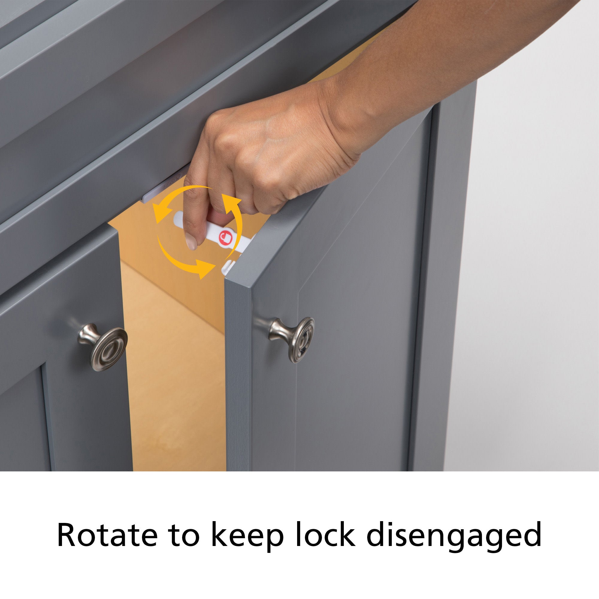 No Tools Kitchen Safety Kit - rotate to keep lock disengaged