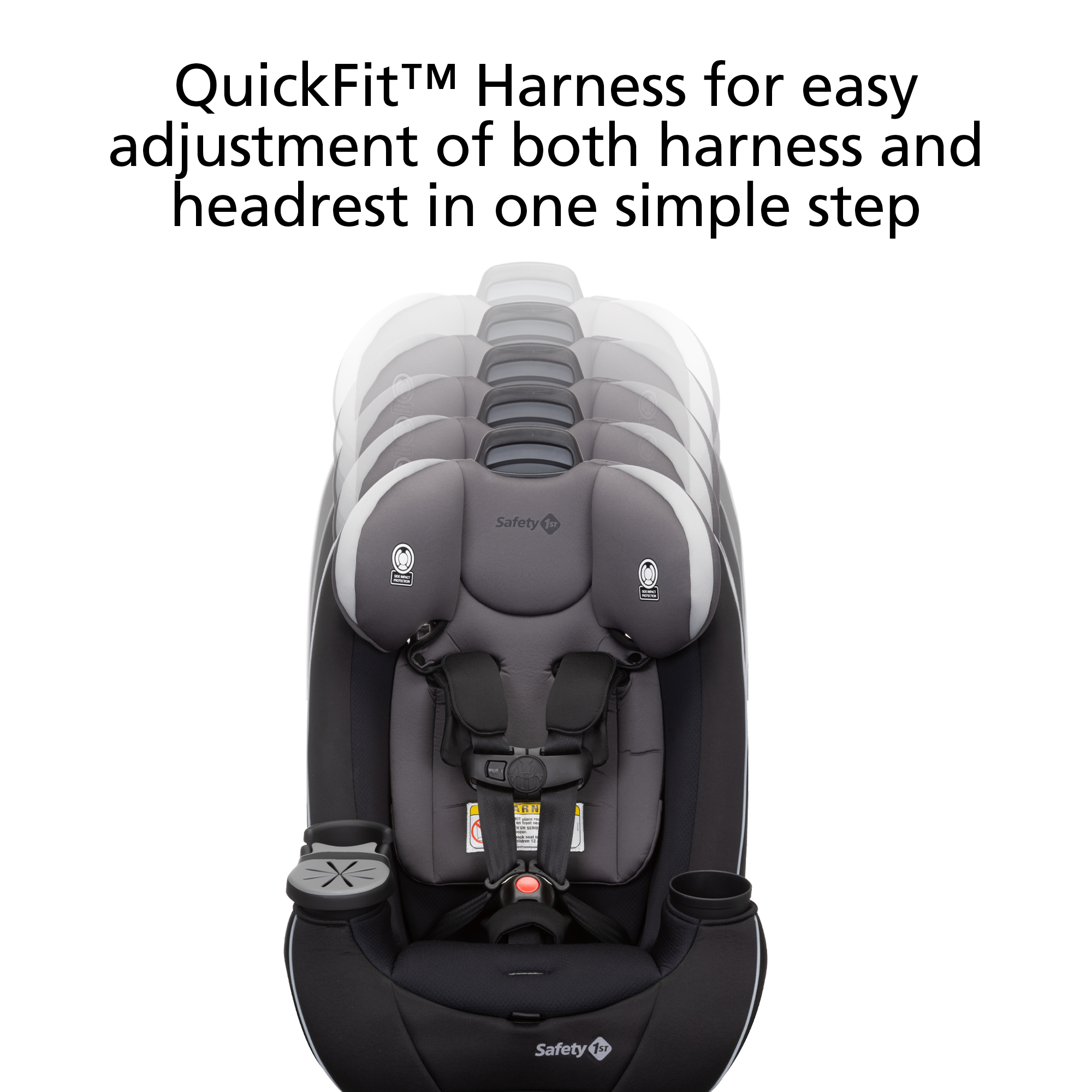 Grow and Go™ Extend 'n Ride LX - QuickFit Harness for easy adjustment of both harness and headrest in one simple step
