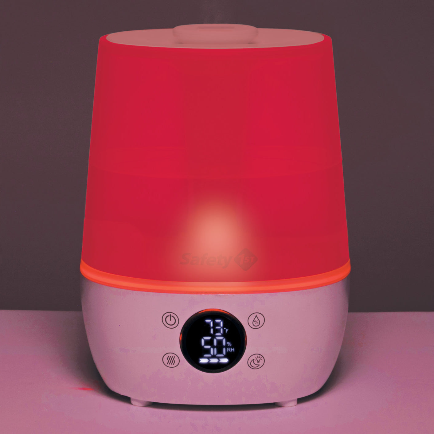Humid Control Filter Free Humidifier - red nightlight