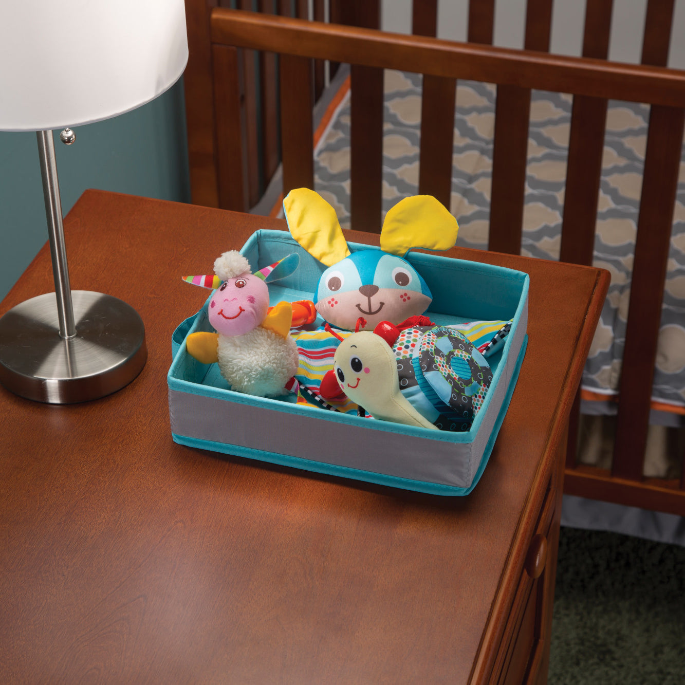 Box of toys in a nursery