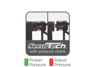 SecureTech with pressure check.  Green= Proper Pressure.  Red=Adjust Pressure.