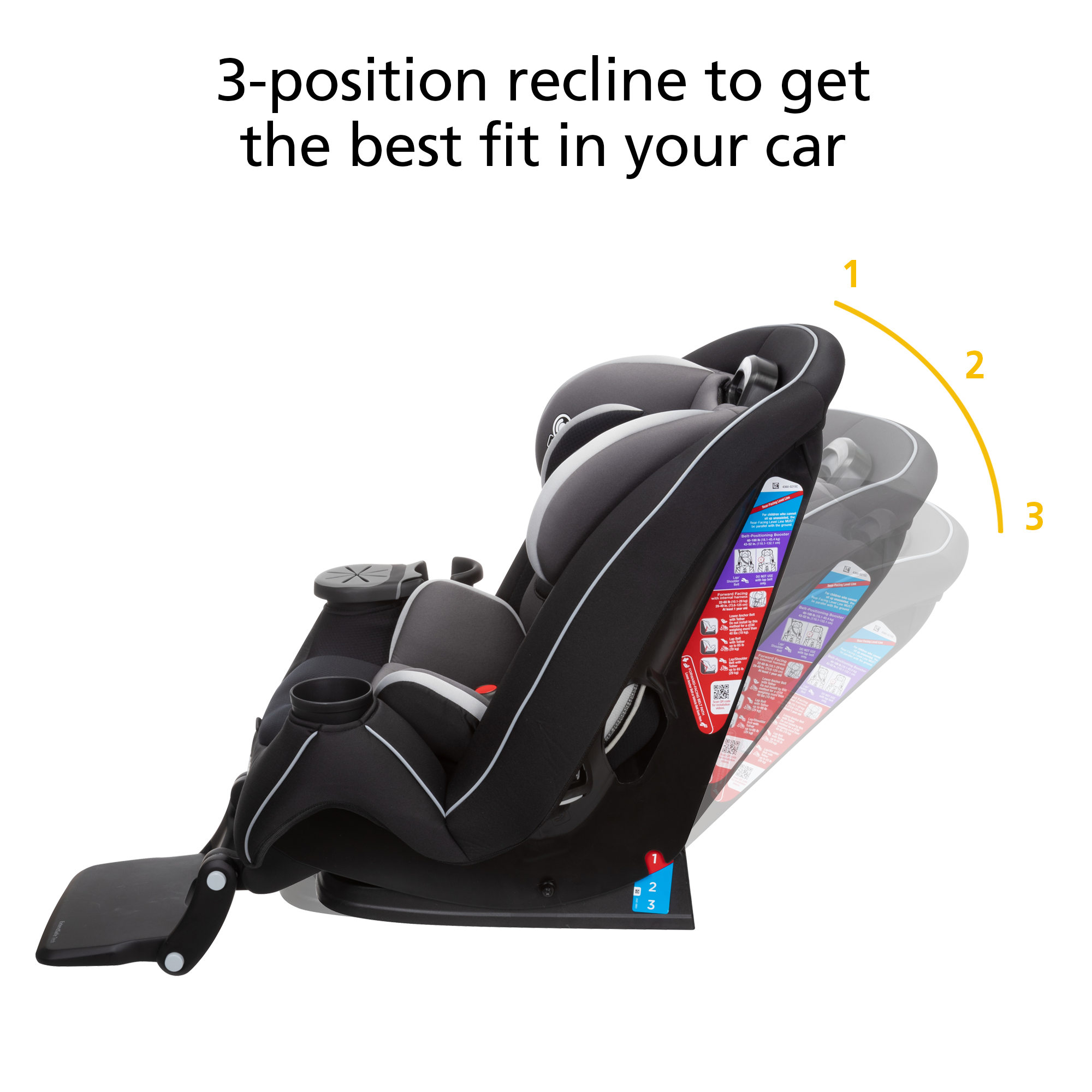 Grow and Go™ Extend 'n Ride LX - up to 5% more padding for added comfort on long car rides