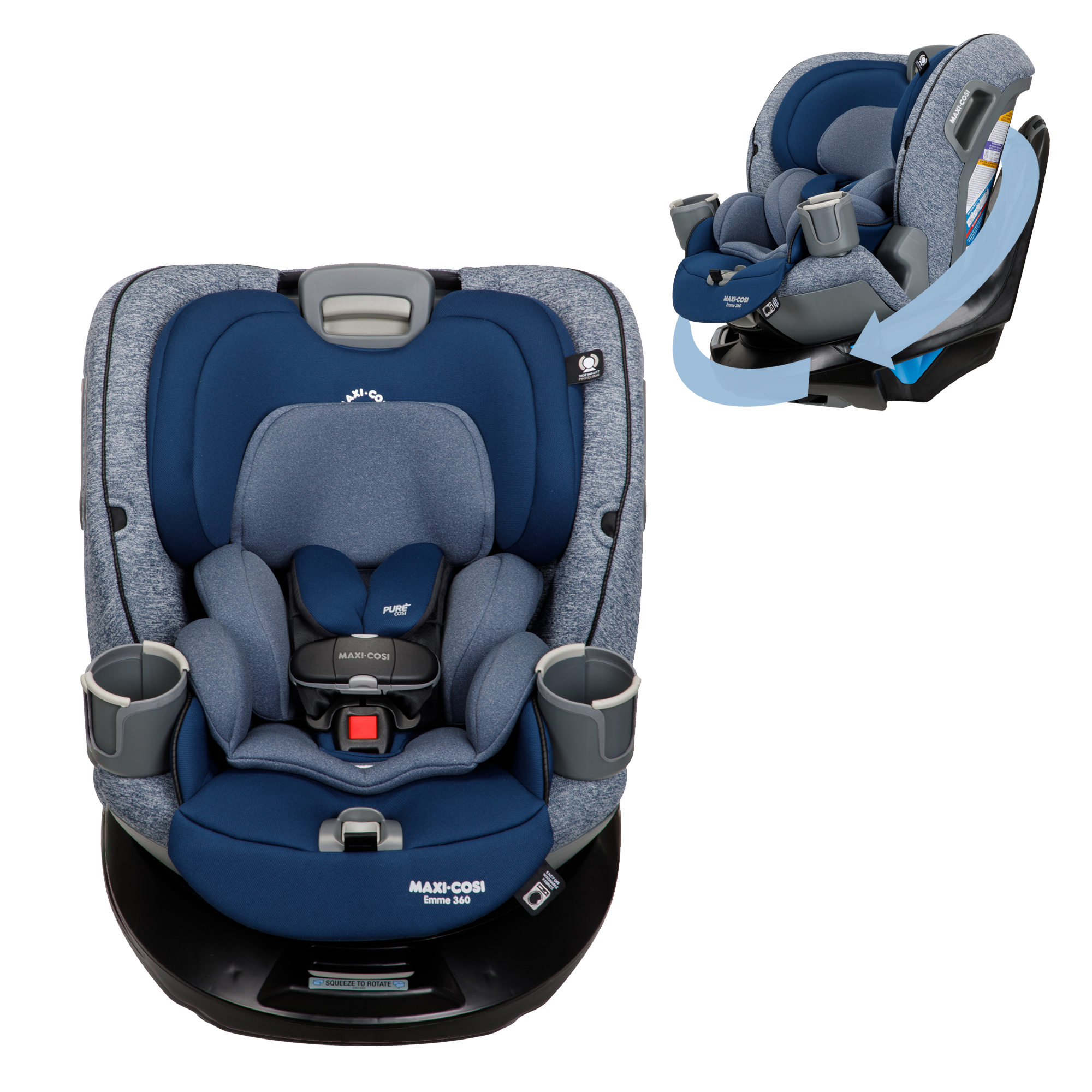 Emme 360™ Rotating All-in-One Convertible Car Seat - Navy Wonder