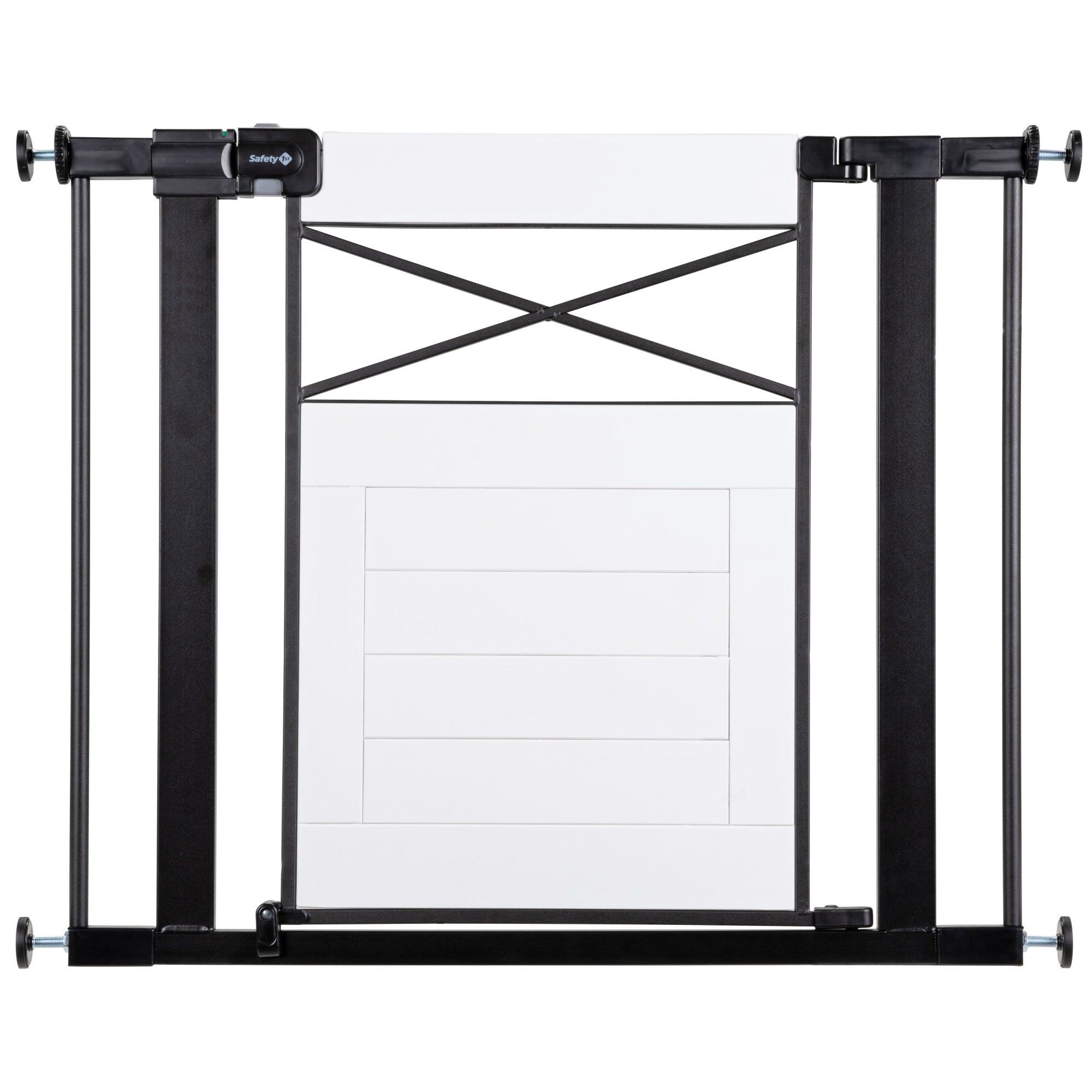 Safety 1st Easy Install Modern Farmhouse Gate White Dorel Juvenile