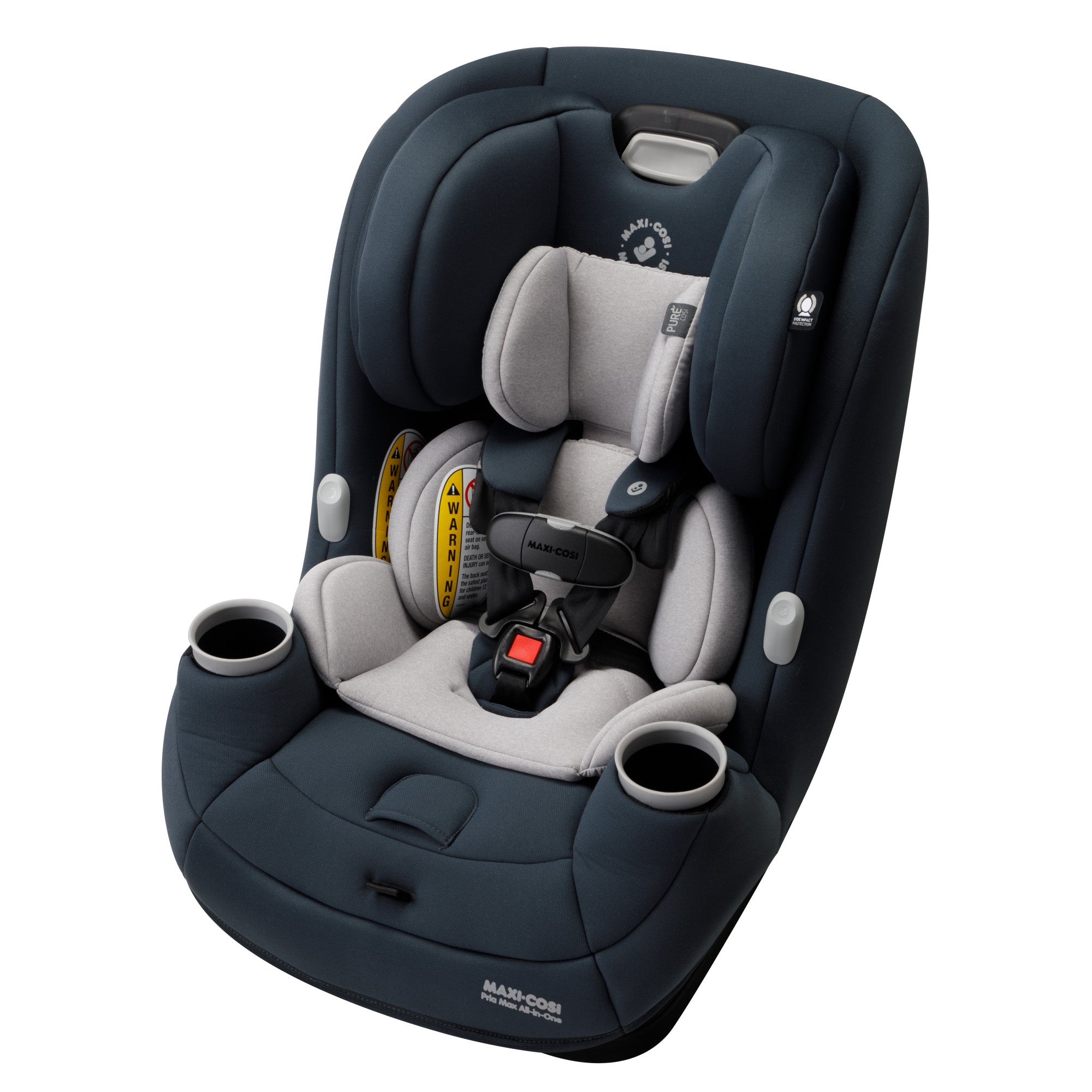 Pria™ Max All-in-One Convertible Car Seat - Essential Graphite - 45 degree angle view of left side