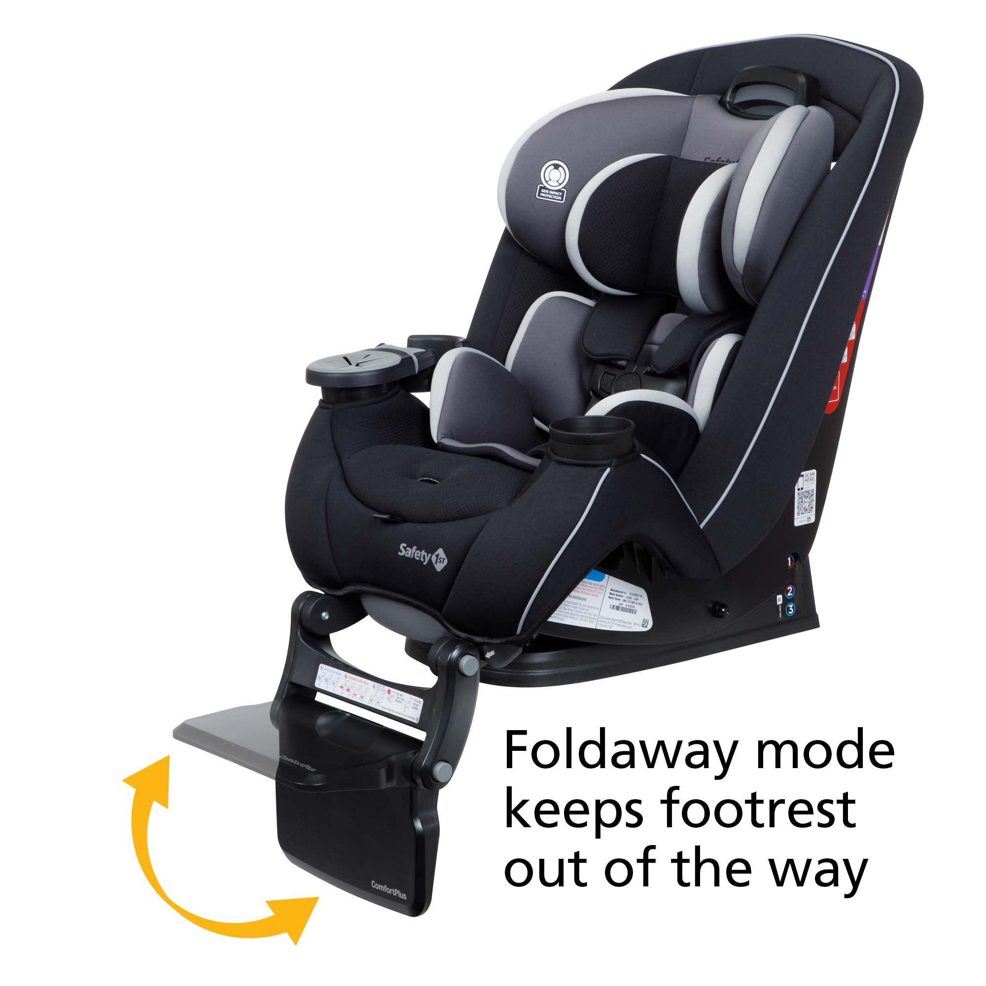 Grow & Go Extend 'n Ride - foldaway mode keeps footrest out of the way