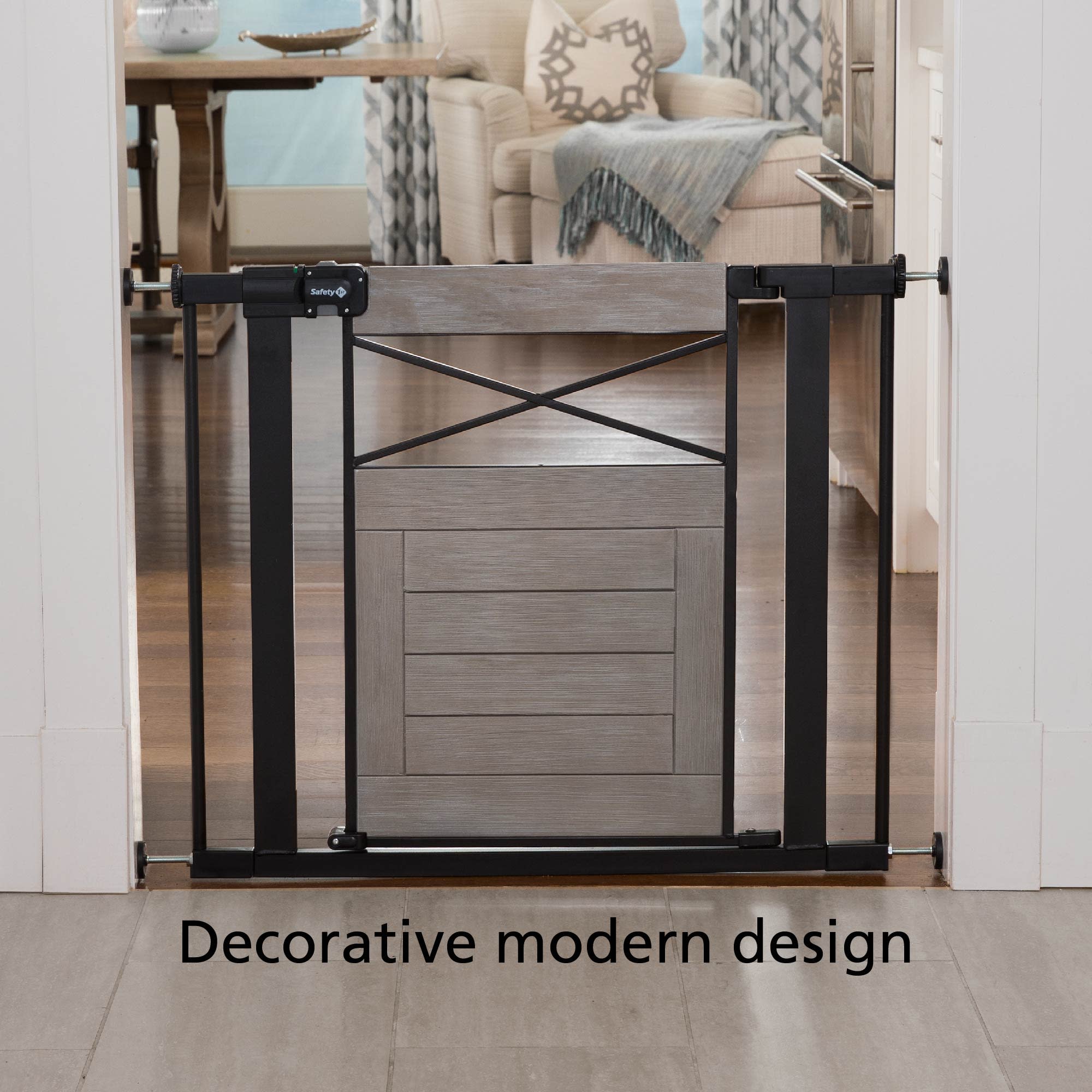 Farmhouse Walk-Through Gate (Grey) - decorative modern design