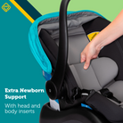 OnBoard LT Infant Car Seat - extra newborn support with head and body inserts