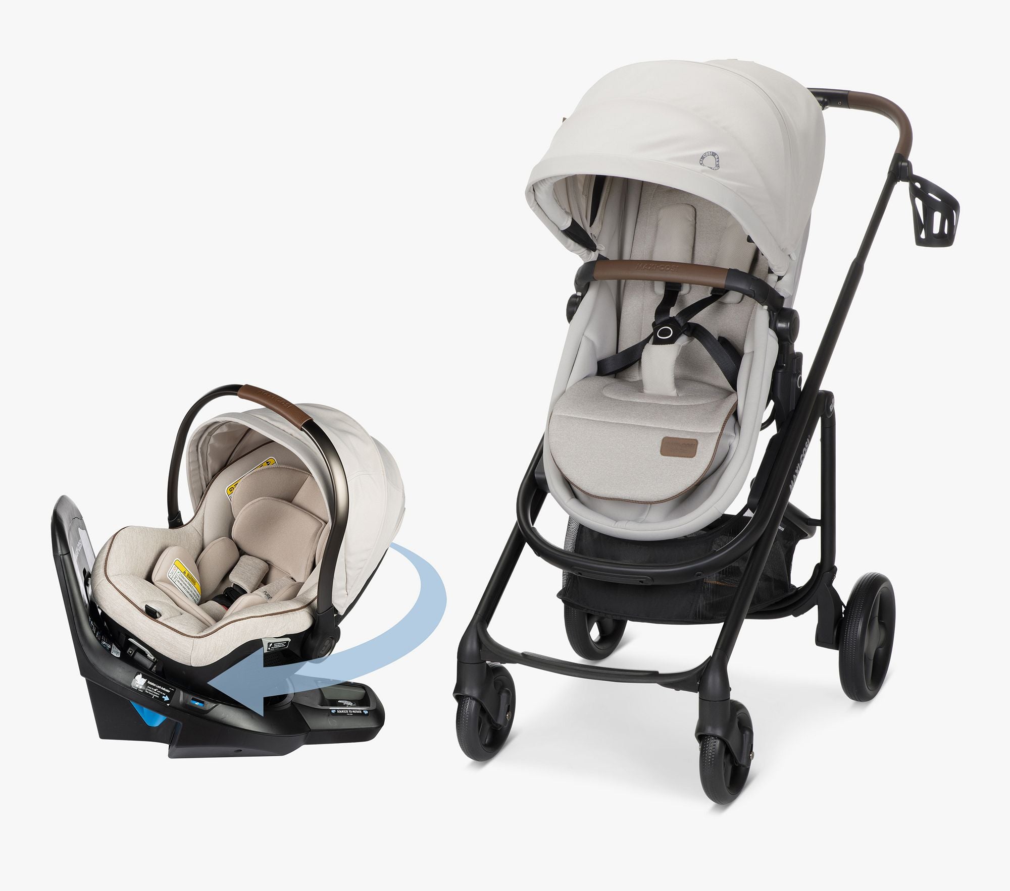 Tayla™ Max Peri™ 180° Rotating Infant Car Seat Travel System - Desert Wonder