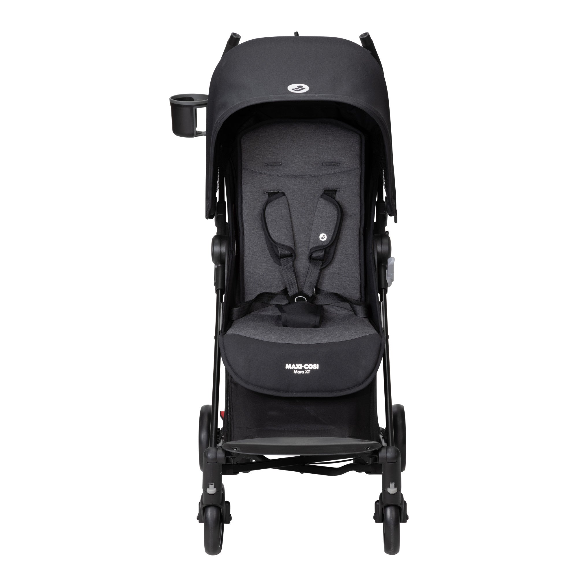 Side view of Maxi-Cosi stroller displaying recline positions