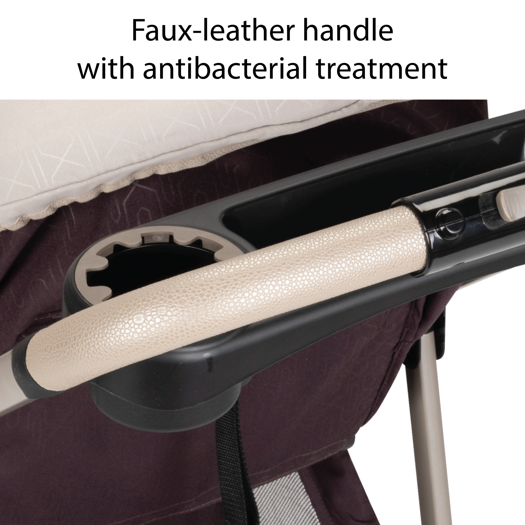 Deluxe Grow and Go™ Flex 8-in-1 Travel System - faux-leather handle with antibacterial treatment