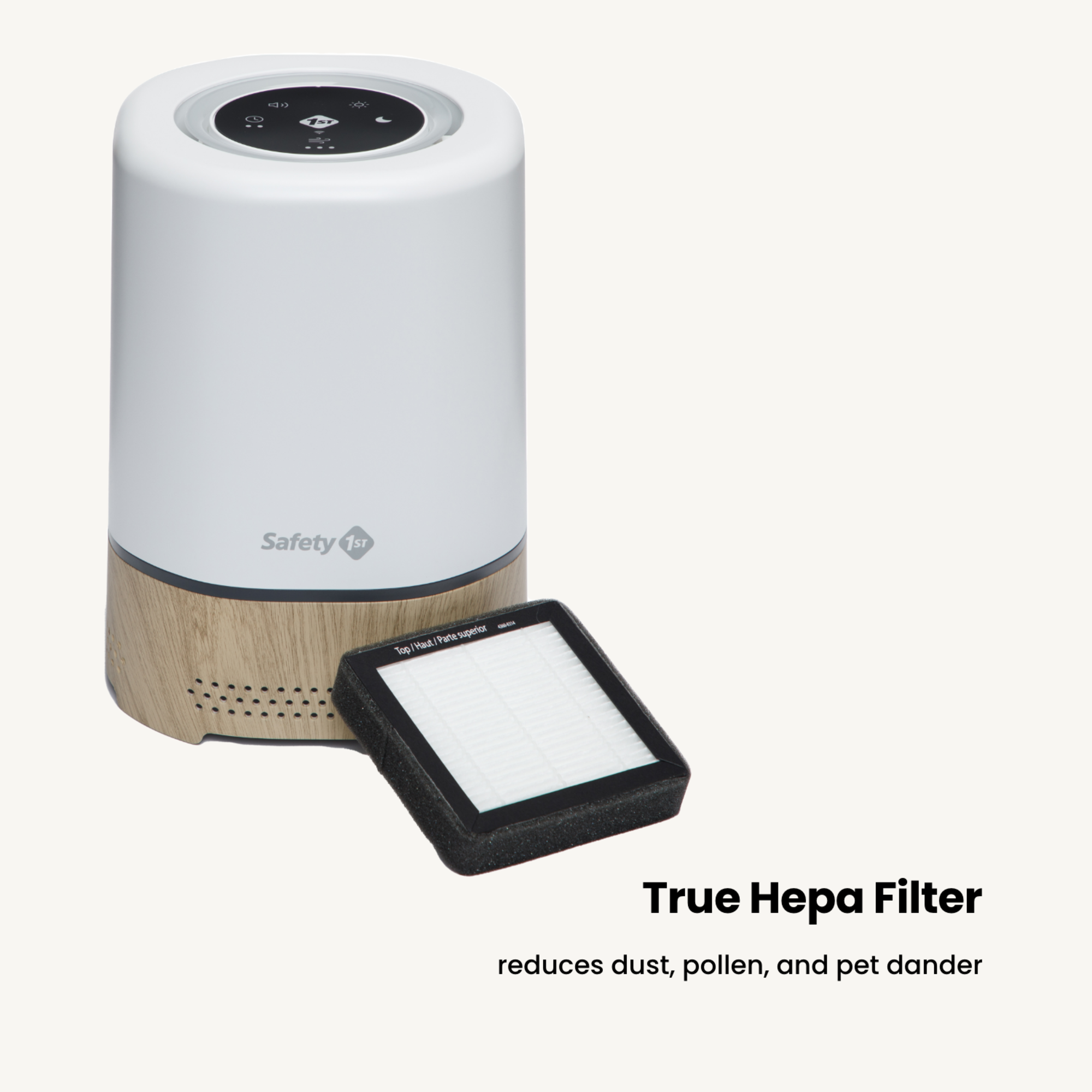 Smart Air Purifier - true Hepa filter reduces dust, pollen, pet dander