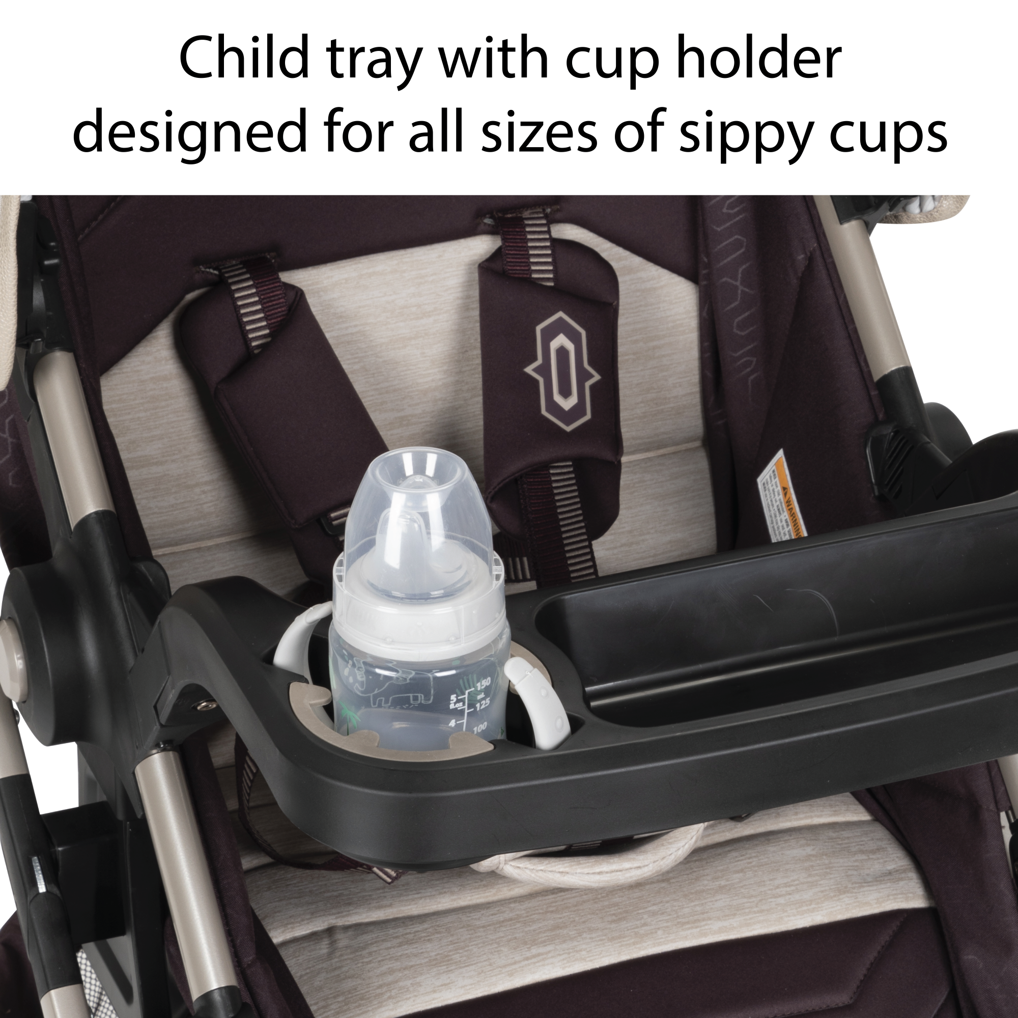 Deluxe Grow and Go™ Flex 8-in-1 Travel System - parent tray with 2 cup holders