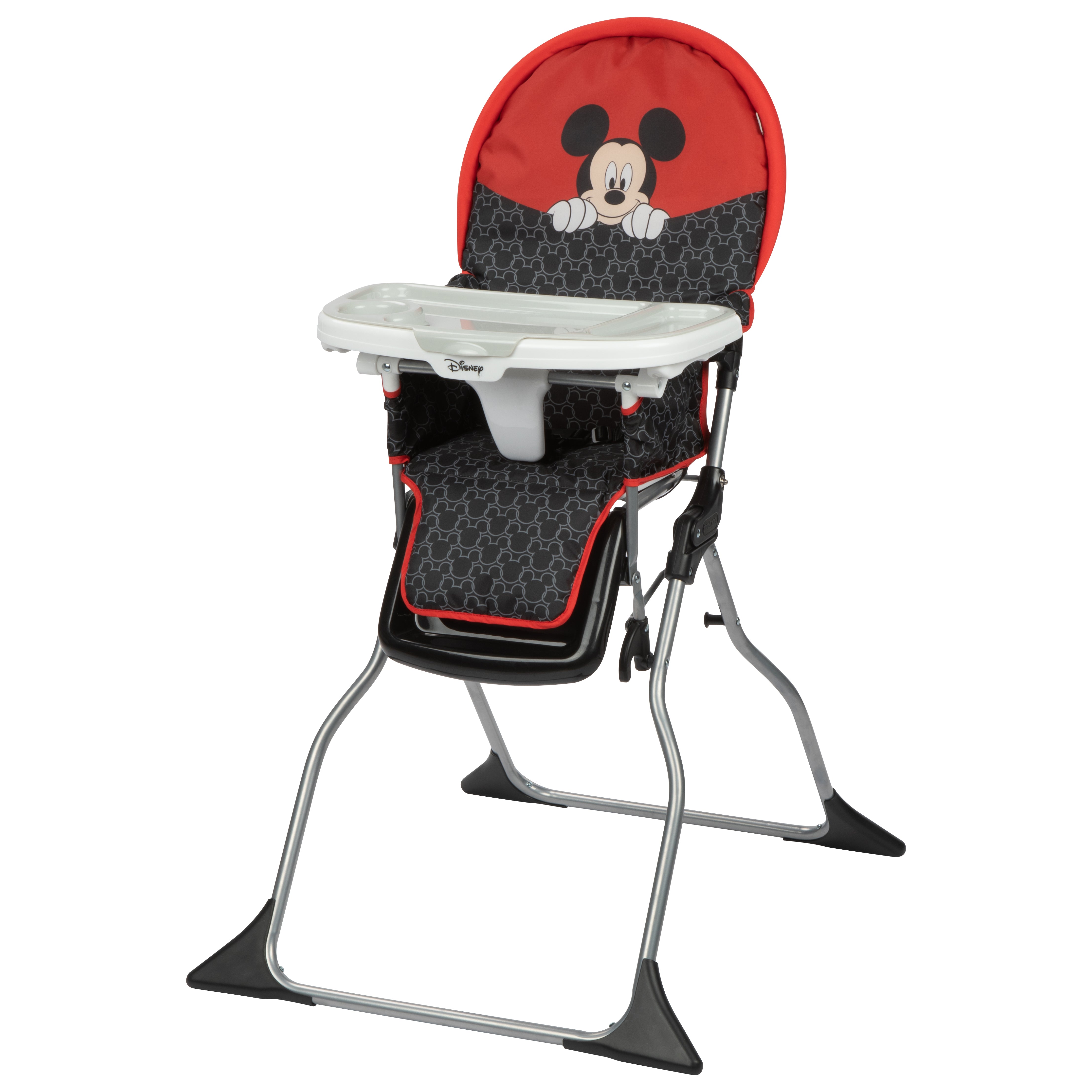 Disney Baby 3D Ultra Full Size High Chair - Peeking Mickey - 45 degree angle view of left side