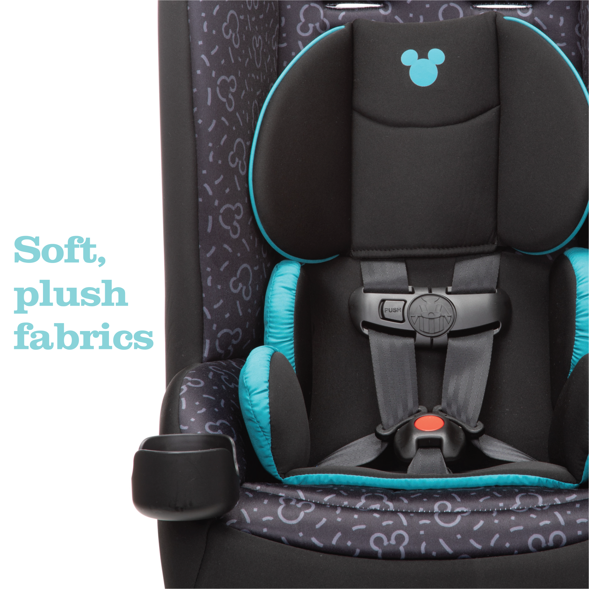 Disney Baby Jive 2-in-1 Convertible Car Seat - soft, plush fabrics