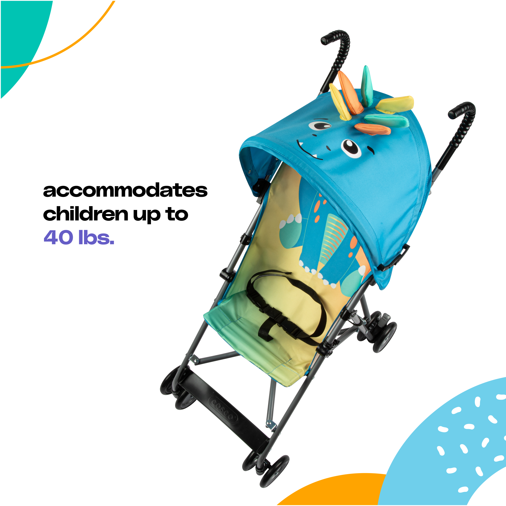 Cosco Kids™ Character Umbrella Stroller - Stewie Stegosaurus - accommodates children up to 40 lbs.