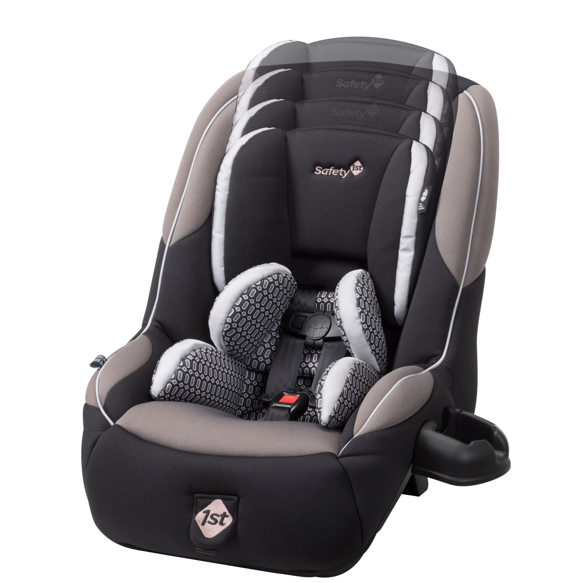 Car seat showing height adjustment feature