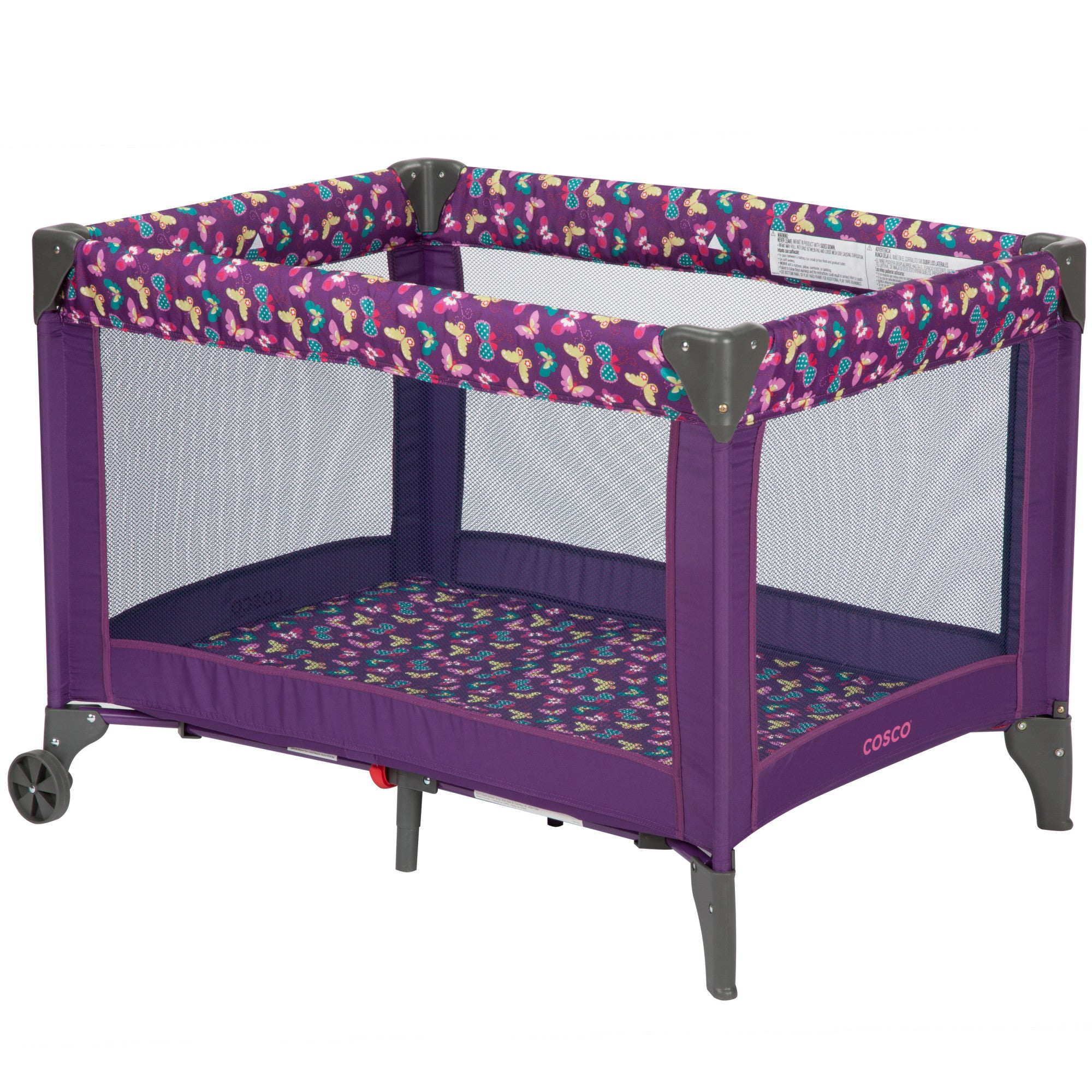 Funsport® Portable Compact Baby Play Yard - Butterfly Twirl