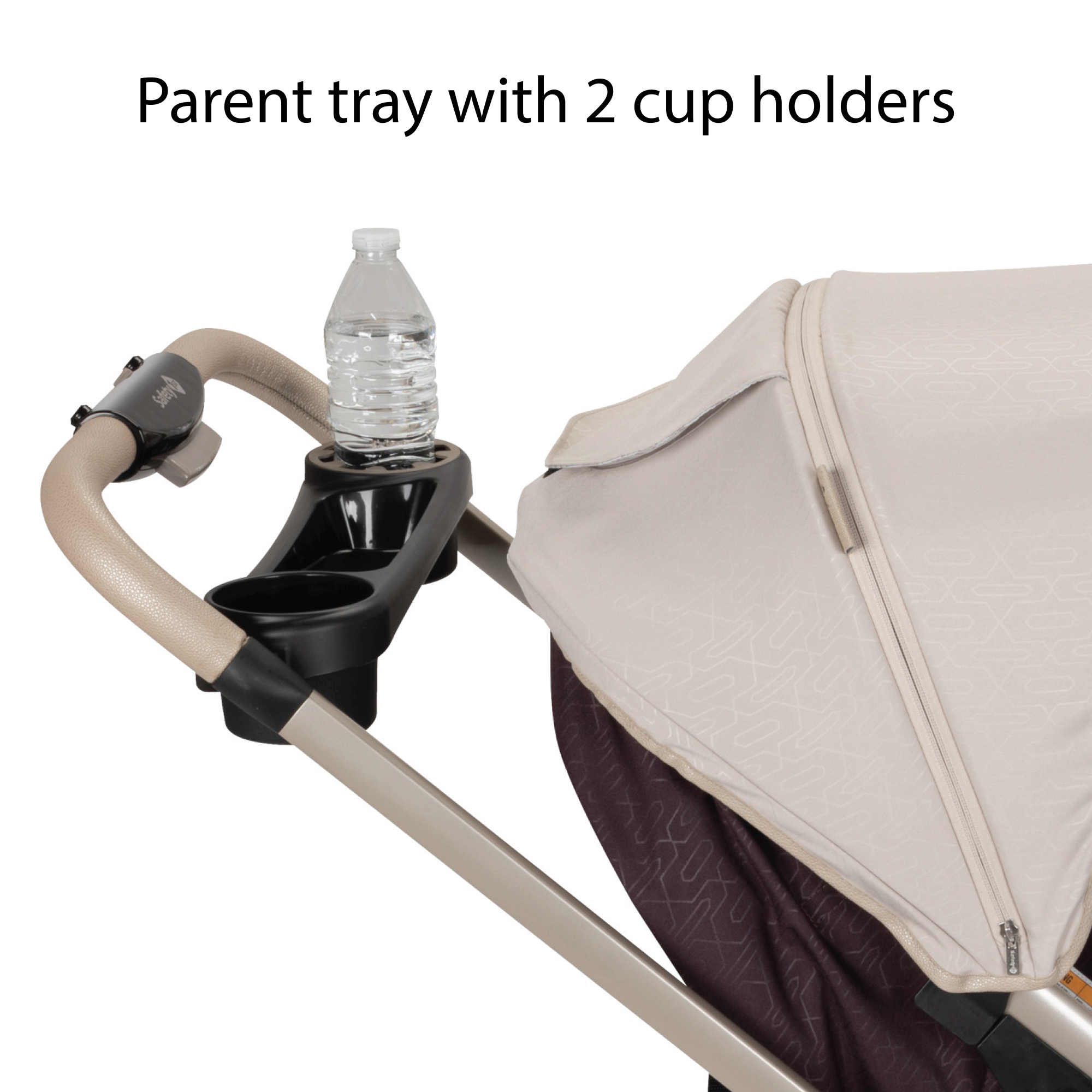 Deluxe Grow and Go™ Flex 8-in-1 Travel System - parent tray with 2 cup holders