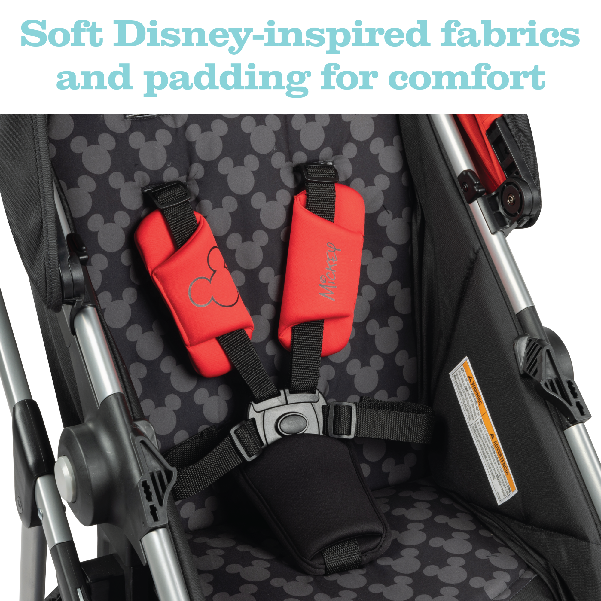 Disney Baby Grow and Go™ Modular Travel System - soft Disney-inspired fabrics and padding for comfort