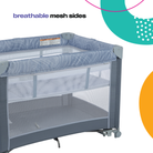 Cosco Kids™ Rocking Bassinet with Play Yard - Organic Waves - breathable mesh sides