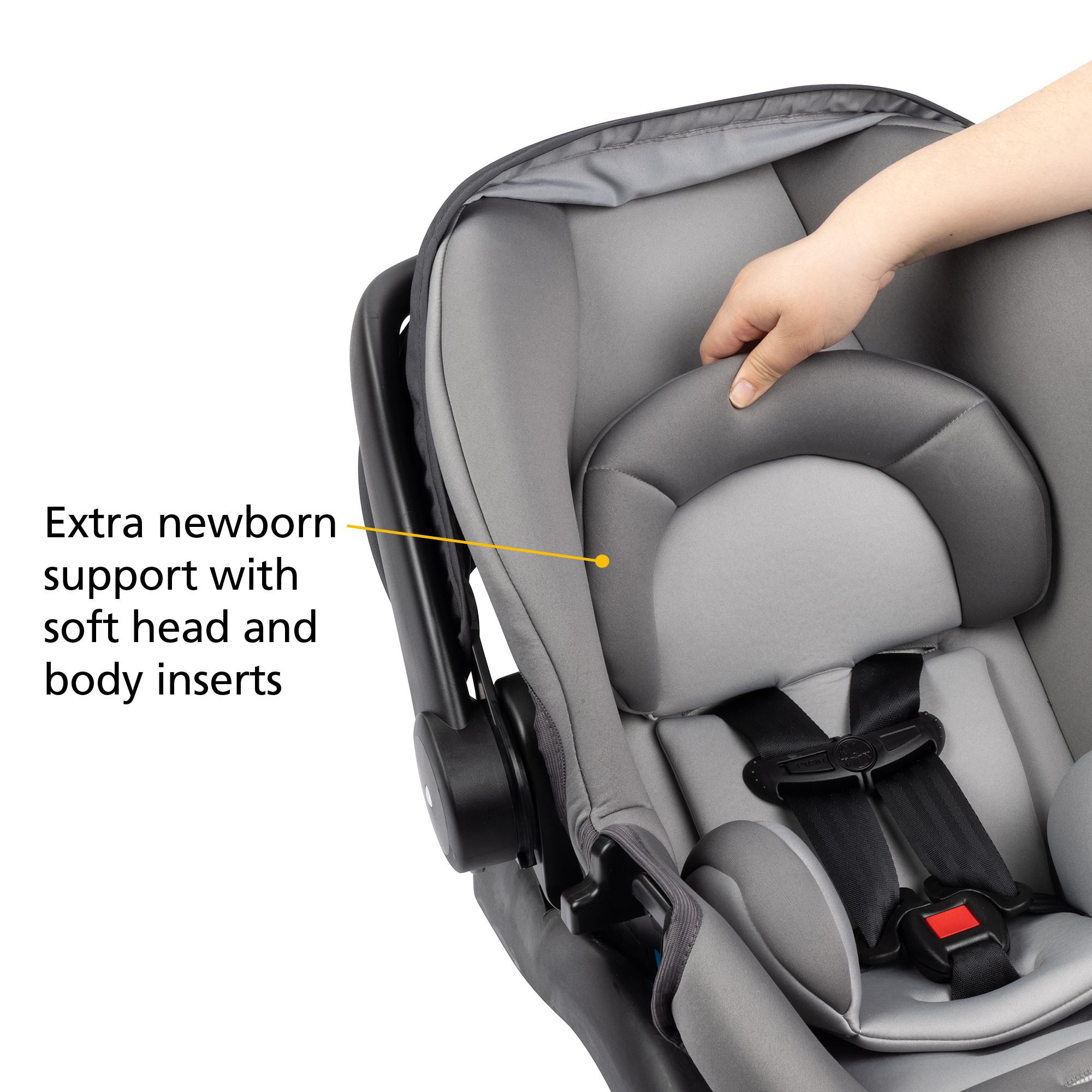 onBoard™35 SecureTech™ Infant Car Seat - extra newborn support with soft head and body inserts