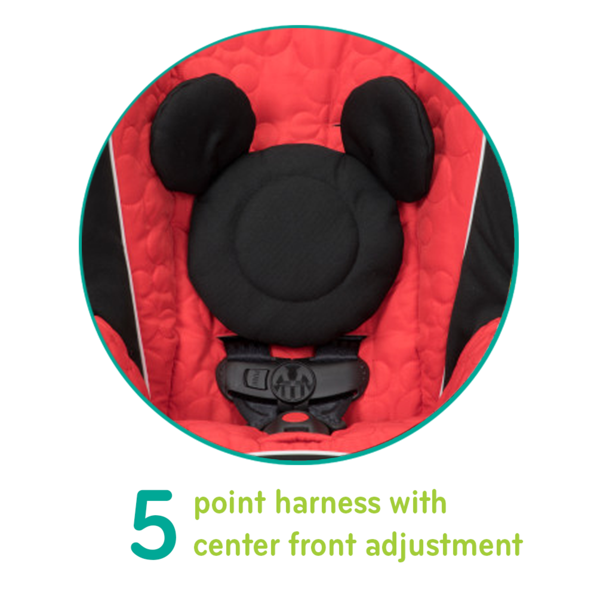 Disney Baby Onlook 2-in-1 Convertible Car Seat - 5 point harness with center front adjustment