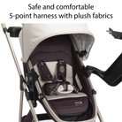 Deluxe Grow and Go™ Flex 8-in-1 Travel System - safe and comfortable 5-point harness with plush fabrics