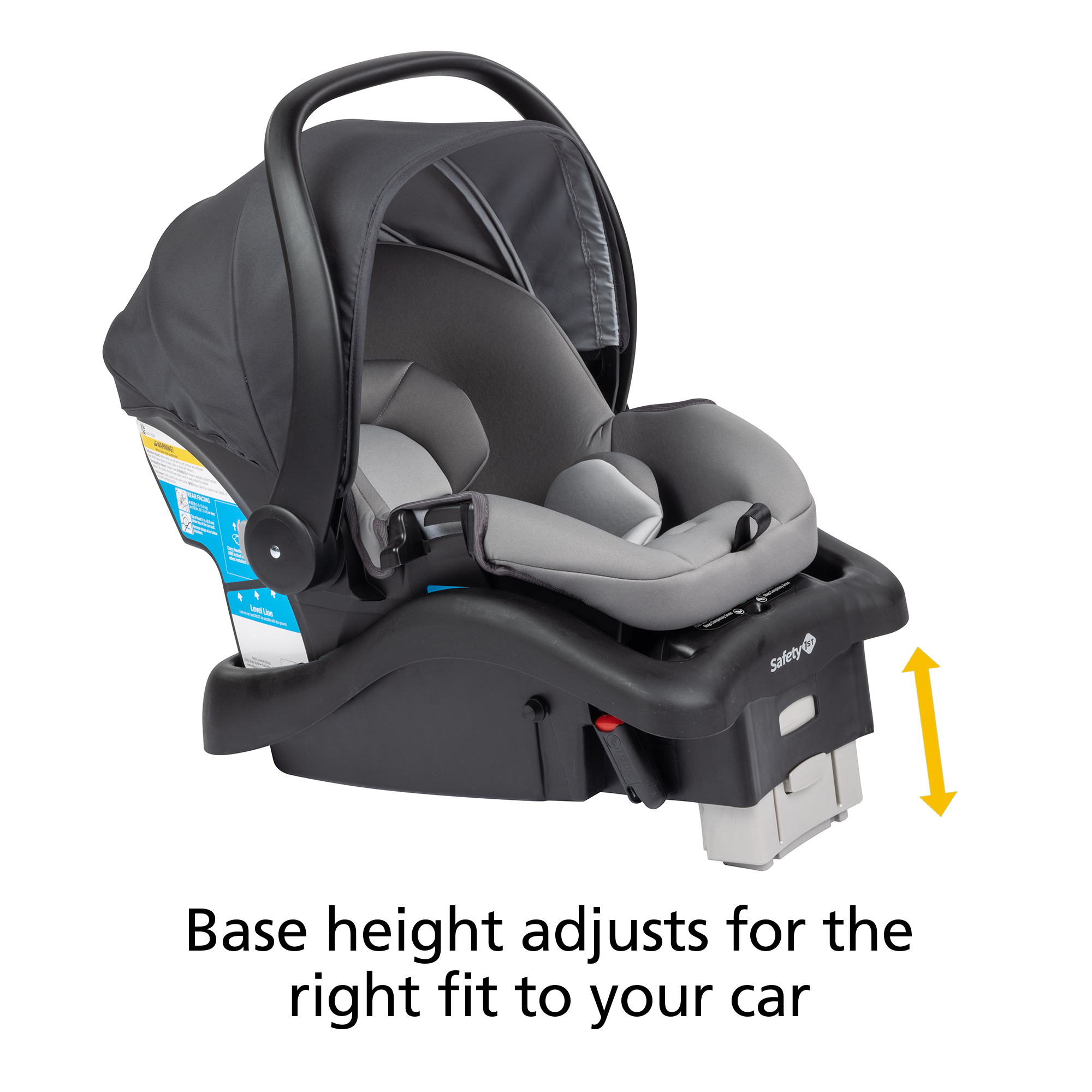 onBoard™35 SecureTech™ Infant Car Seat - base height adjusts for the right fit to your car