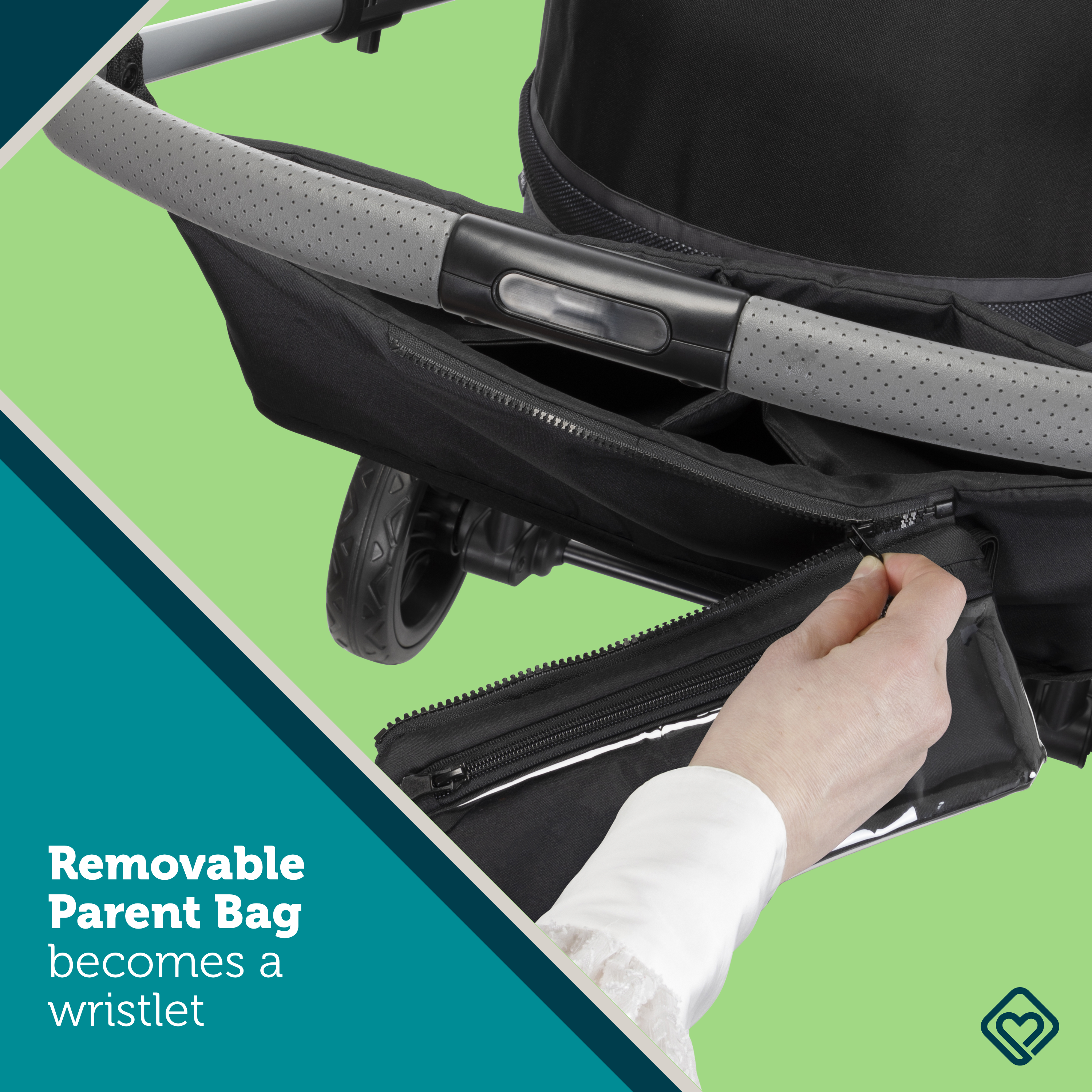 Summit Wagon Stroller - removable parent bag becomes a wristlet