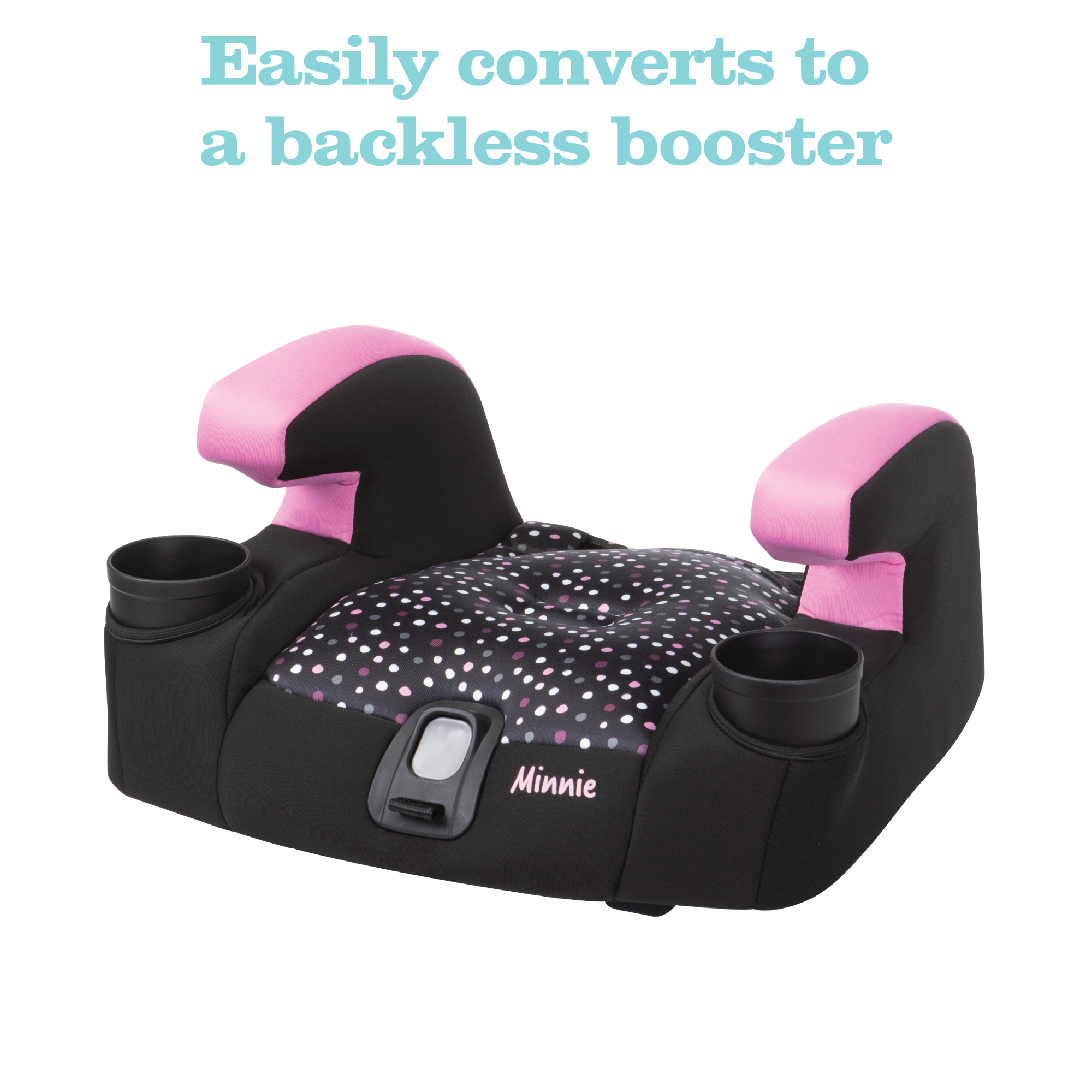 Disney Baby MagicSquad 3-in-1 Harness Booster Car Seat - Minnie Dot Party - easily converts to a backless booster