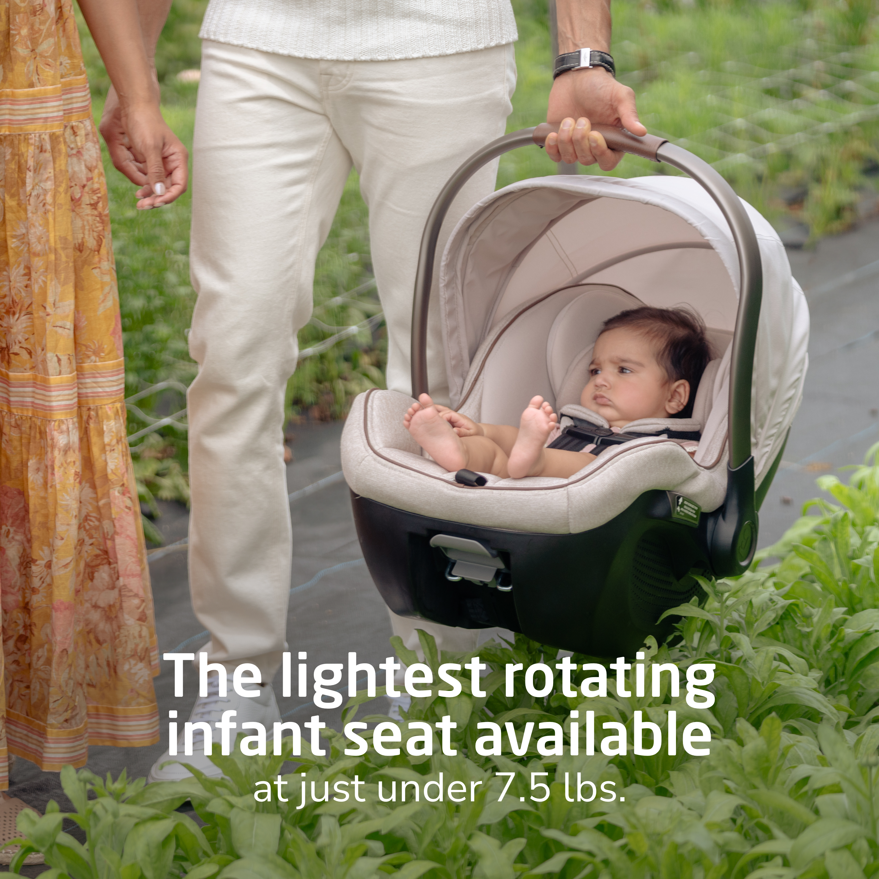 Peri™ 180 Rotating Infant Car Seat - the lightest rotating infant seat available at just under 7.5 lbs.