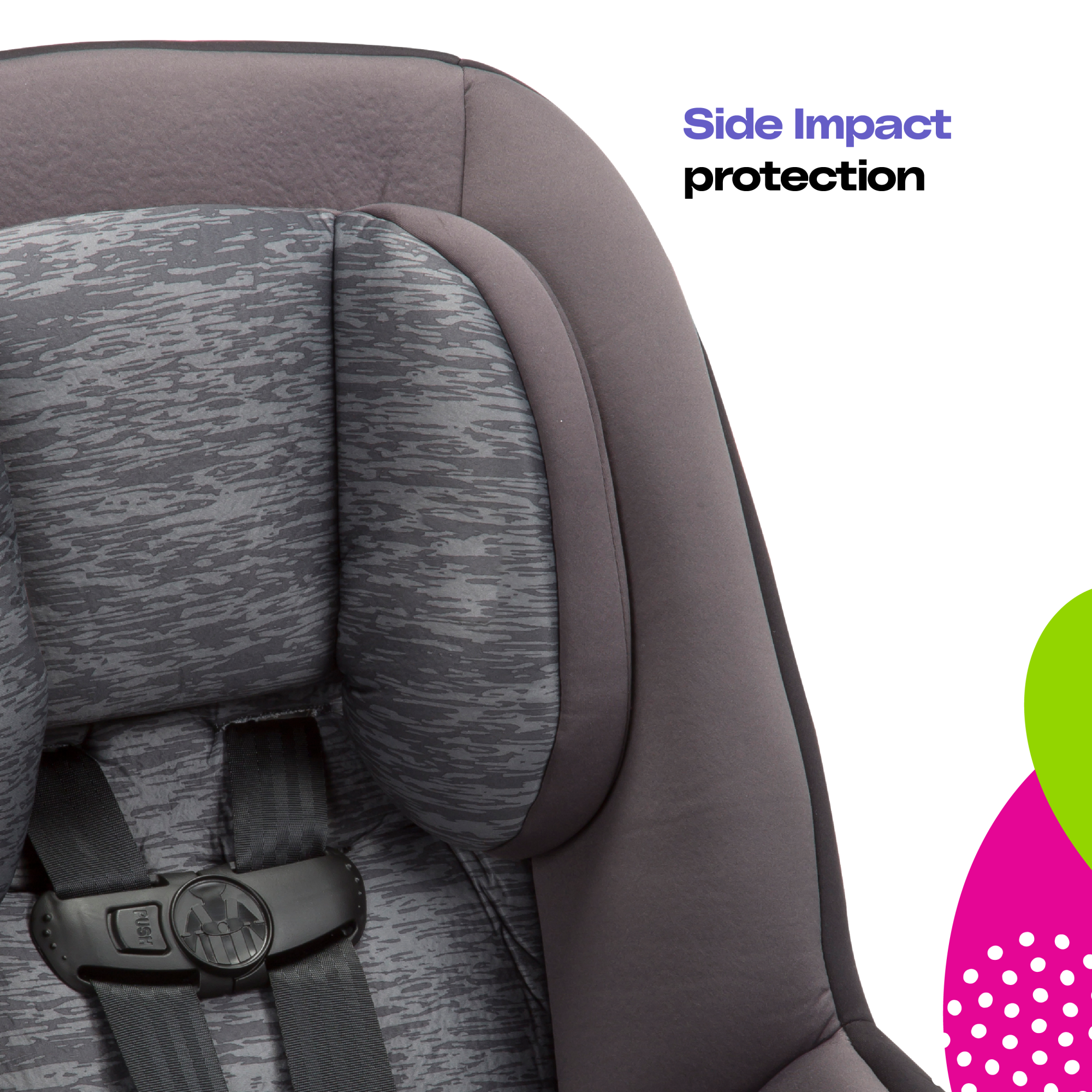 MightyFit™ 65 DX Convertible Car Seat - side impact protection