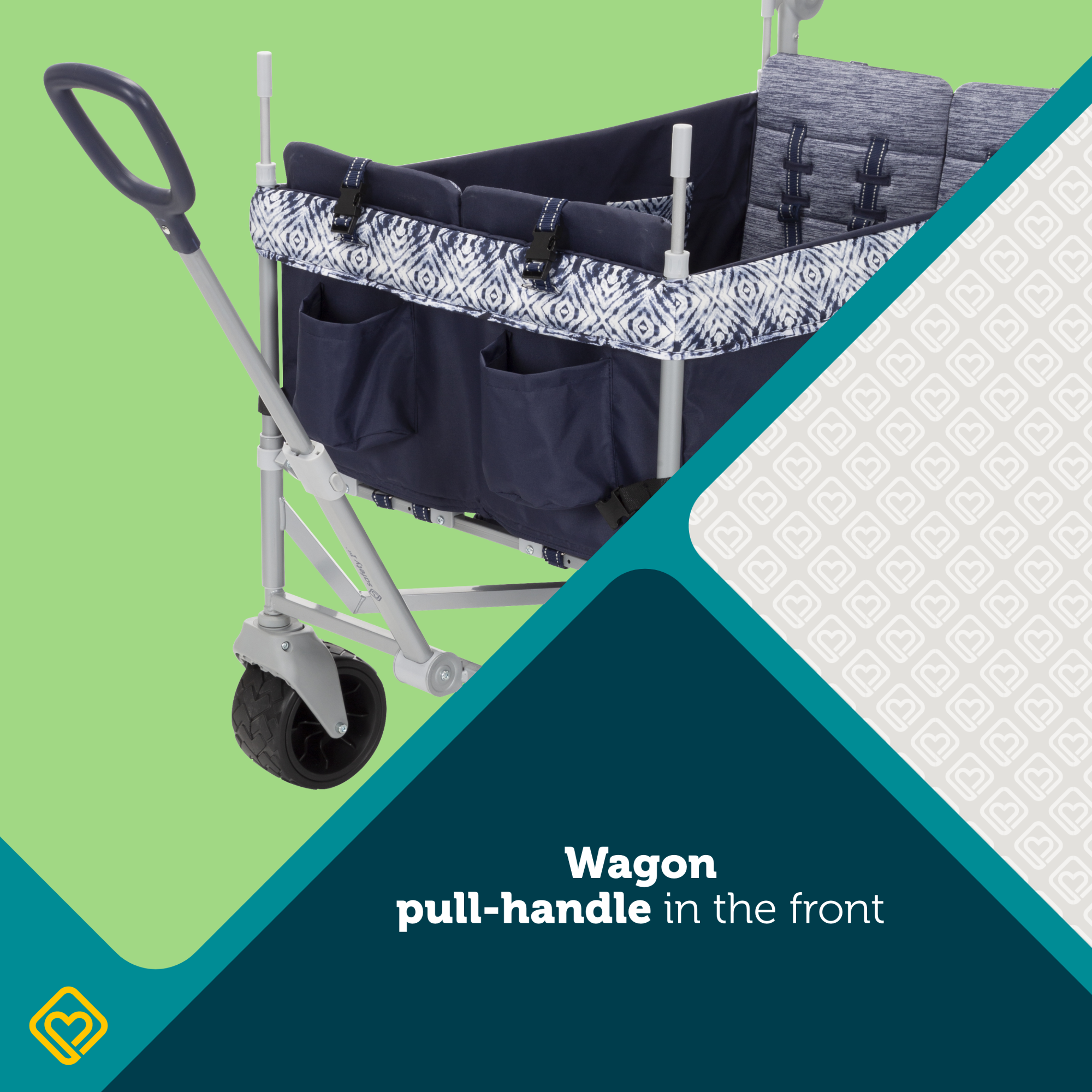 Summit Quad Wagon Stroller - wagon pull-handle in the front