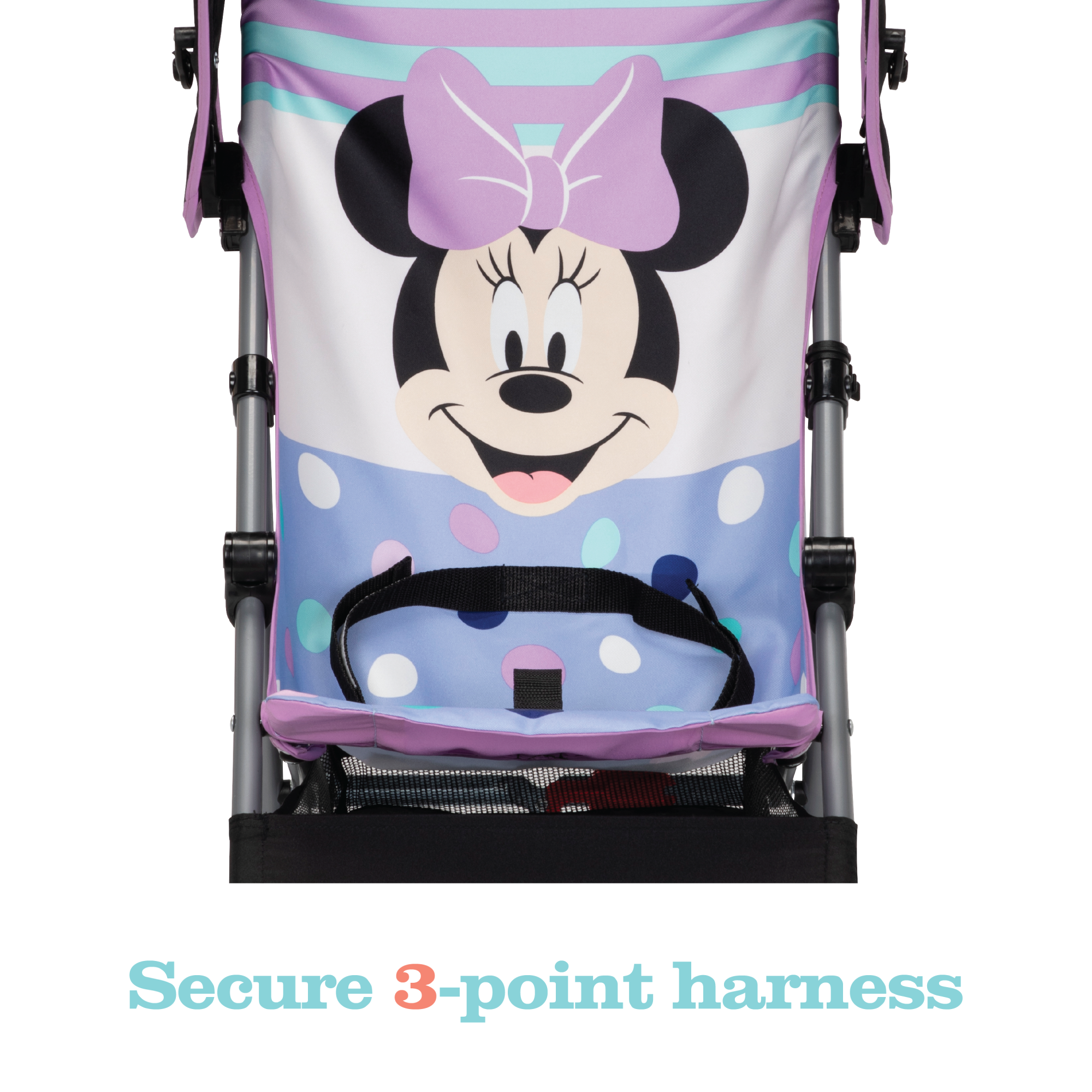 Disney Baby Character Umbrella Stroller - secure 3-point harness