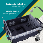 Summit Quad Wagon Stroller - seats up to 4 children (2 per bench); weight limit = 40 lbs. per seat